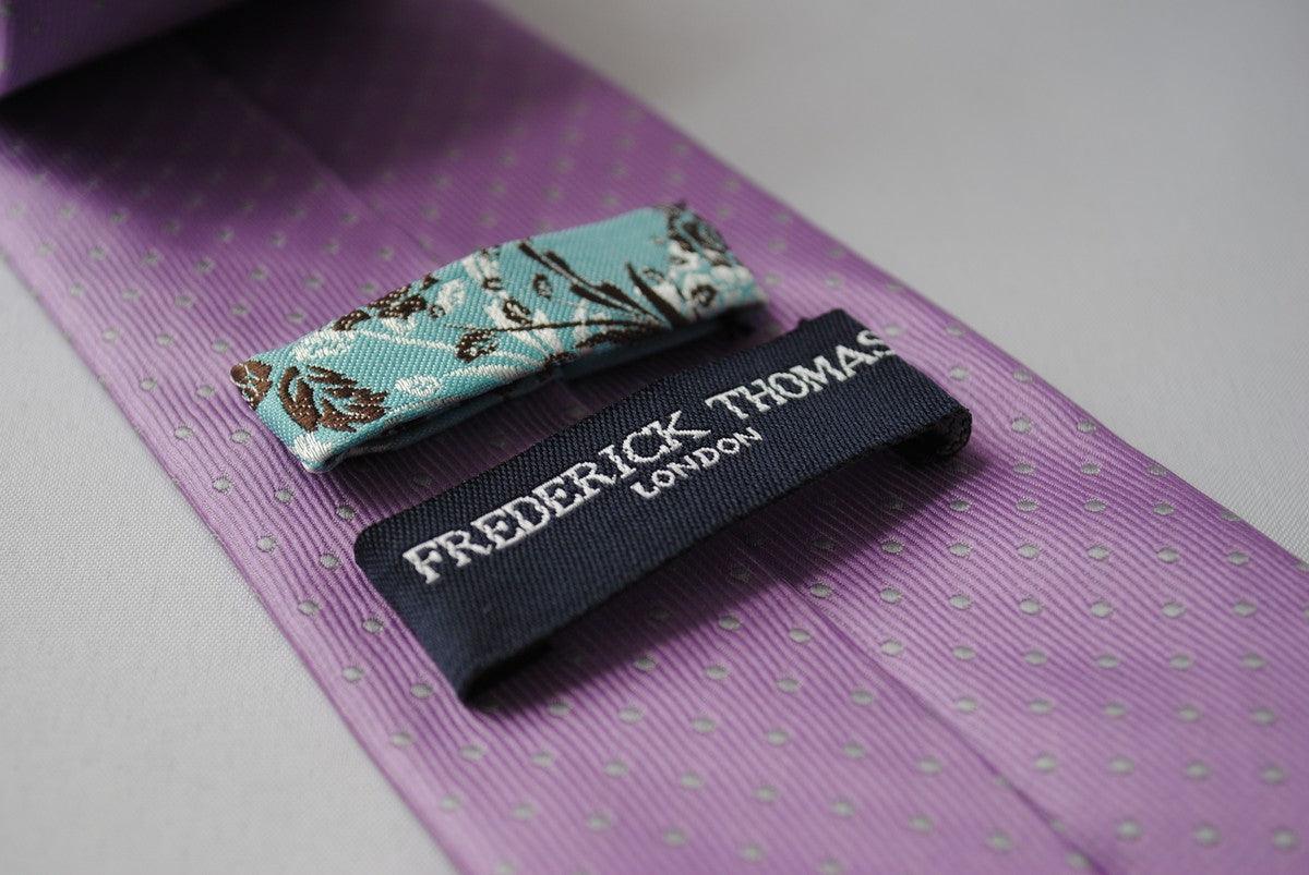 lilac with grey pin spots tie - Image 3