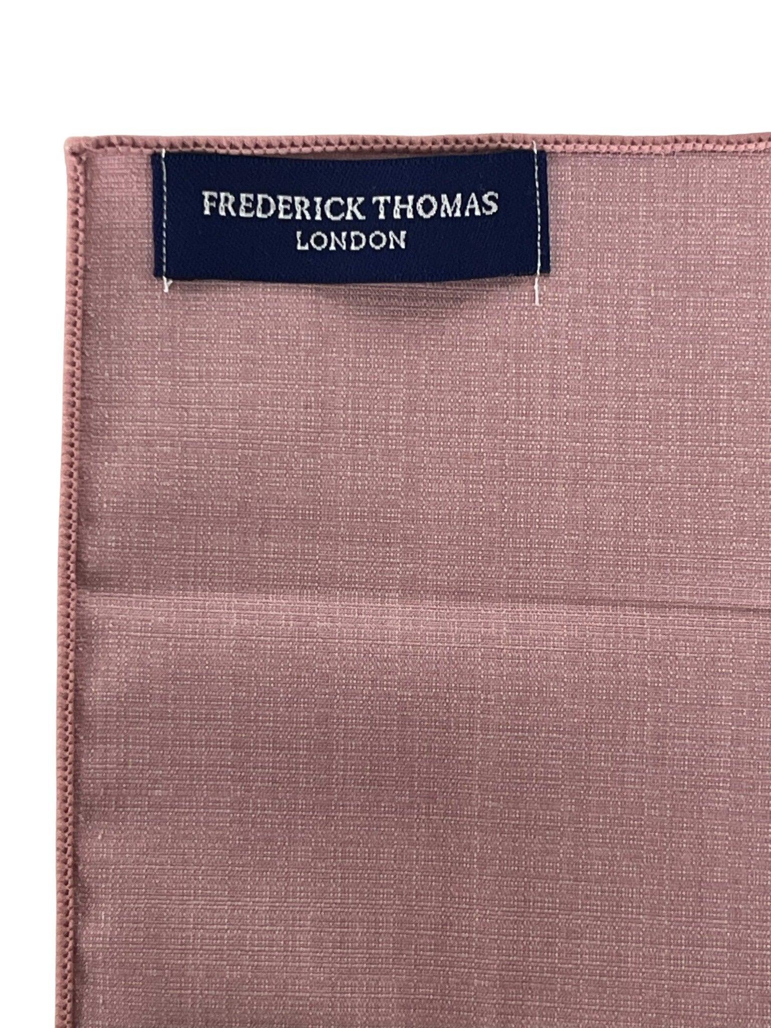 Matching dusky dusty pink brick bamboo tie and pocket square - Image 7