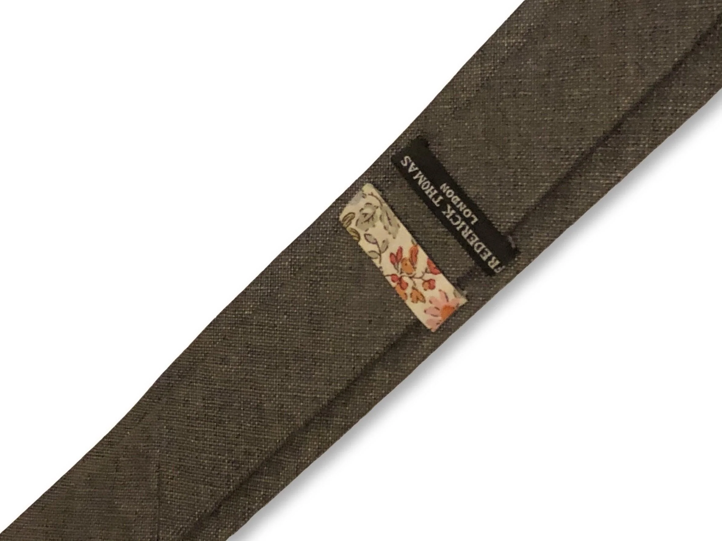 medium grey linen tie - Image 3
