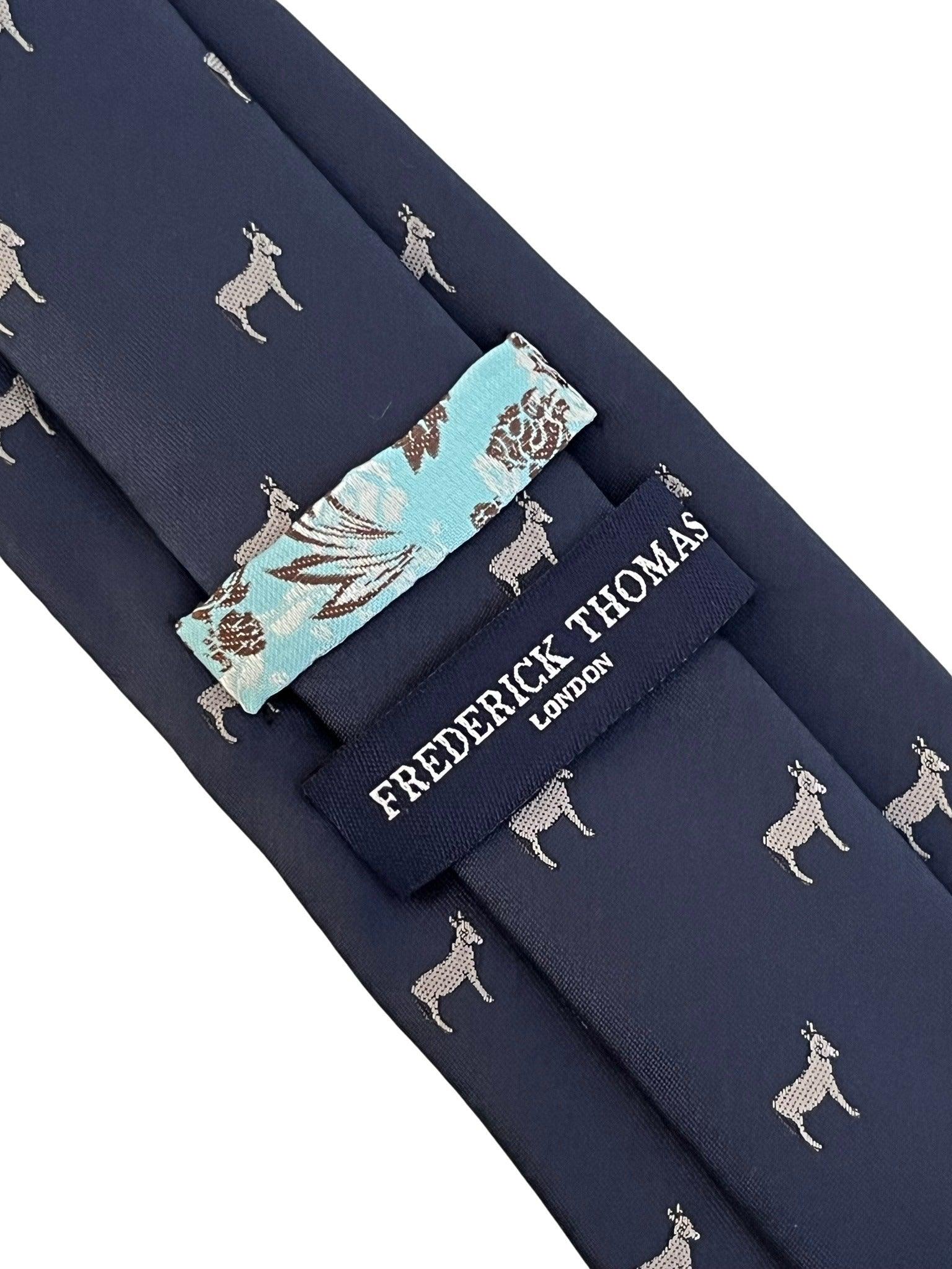 navy blue tie with donkey, ass, mule design - Image 4