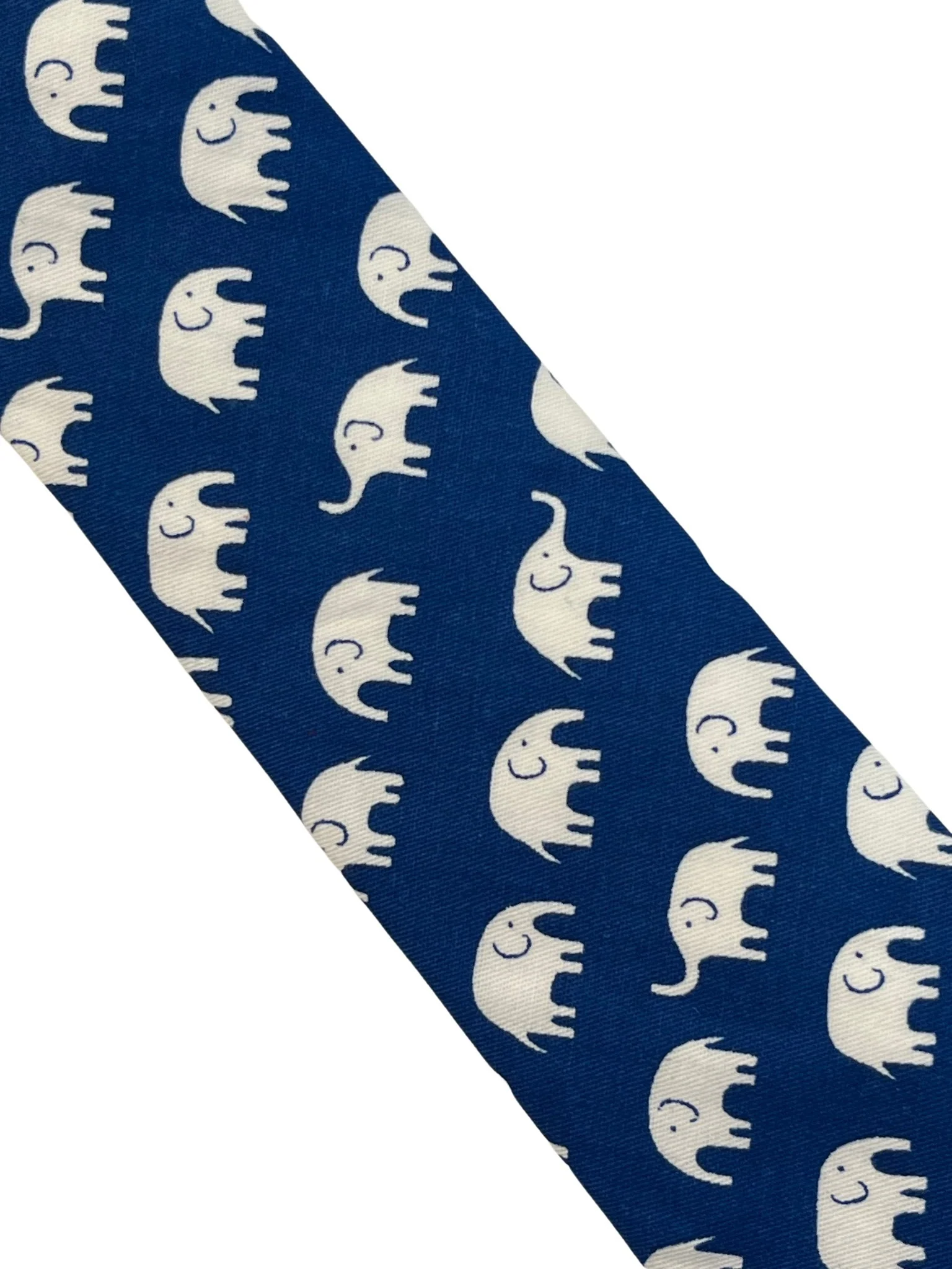 Navy dark blue tie with elephant design tie - Image 4