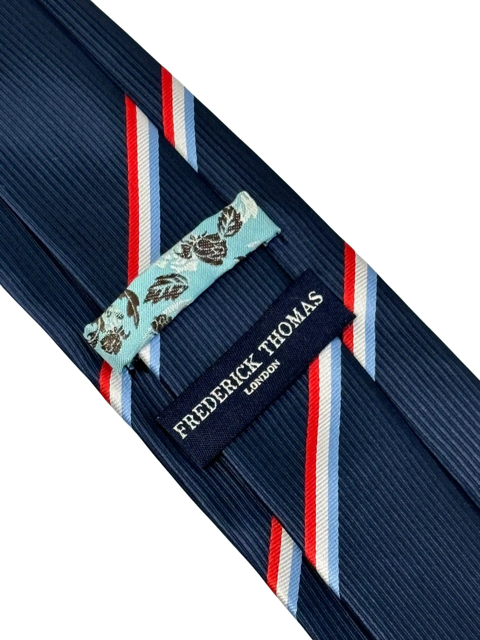 navy dark blue tie with Luxembourg flag design - Image 3