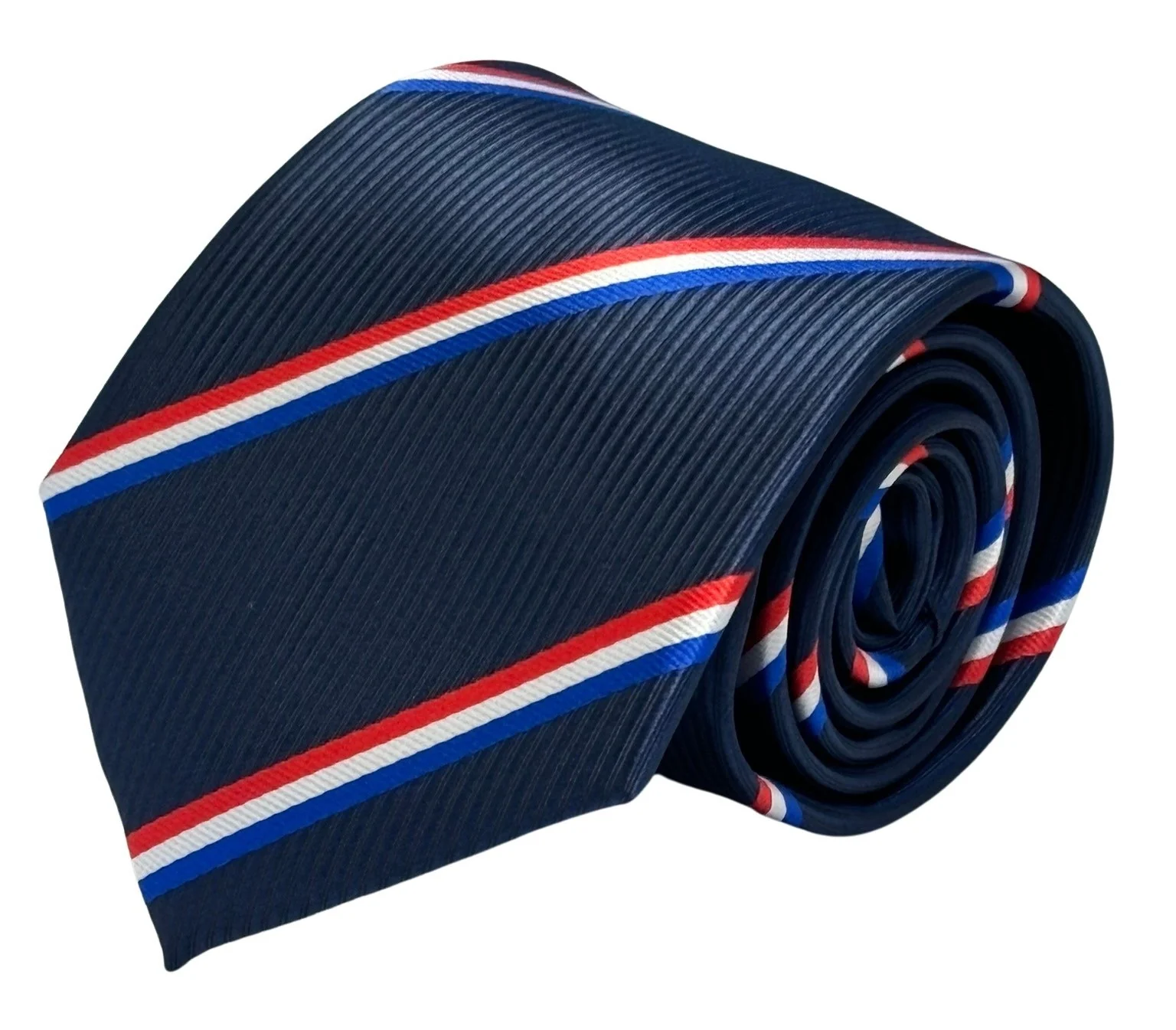 navy dark blue tie with Netherlands flag design - Image 2