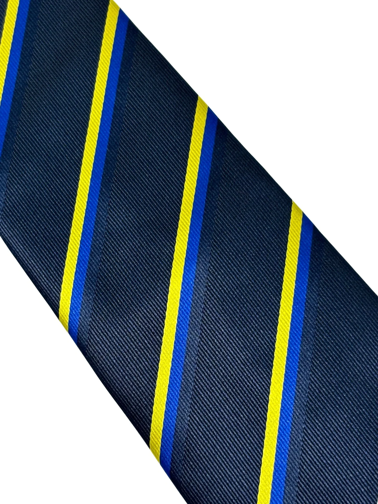 navy dark blue tie with Swedish Sweden flag design - Image 3