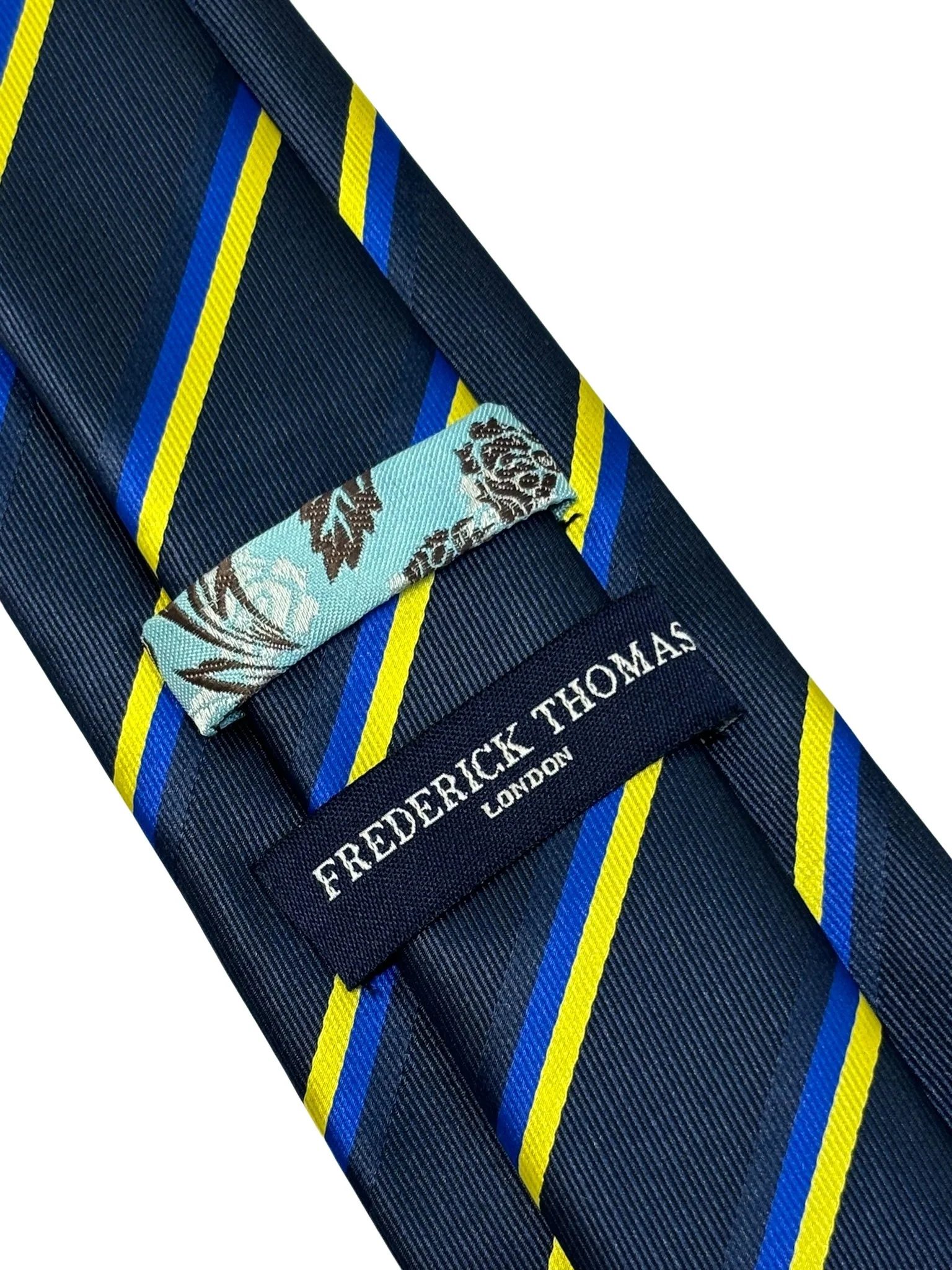 navy dark blue tie with Swedish Sweden flag design - Image 4