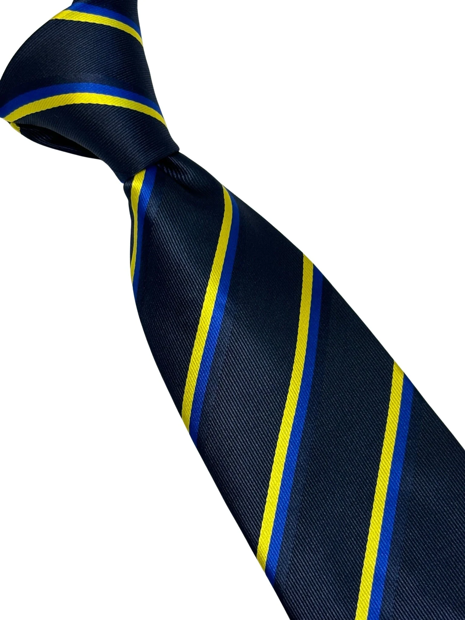 navy dark blue tie with Swedish Sweden flag design - Image 6