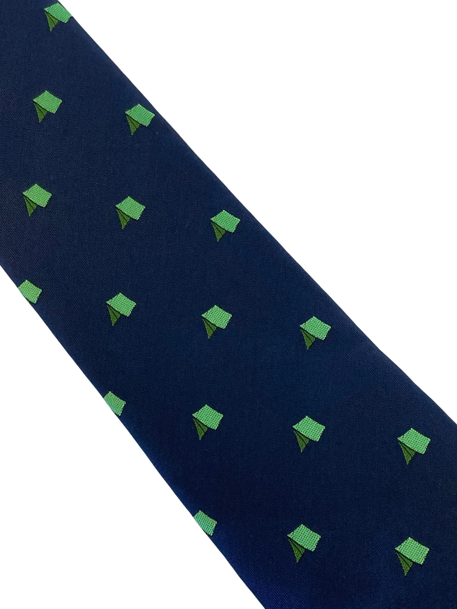navy mens tie with camping tent design - Image 2