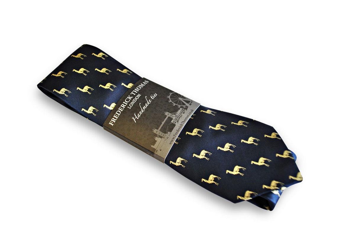 navy tie with llama design - Image 4