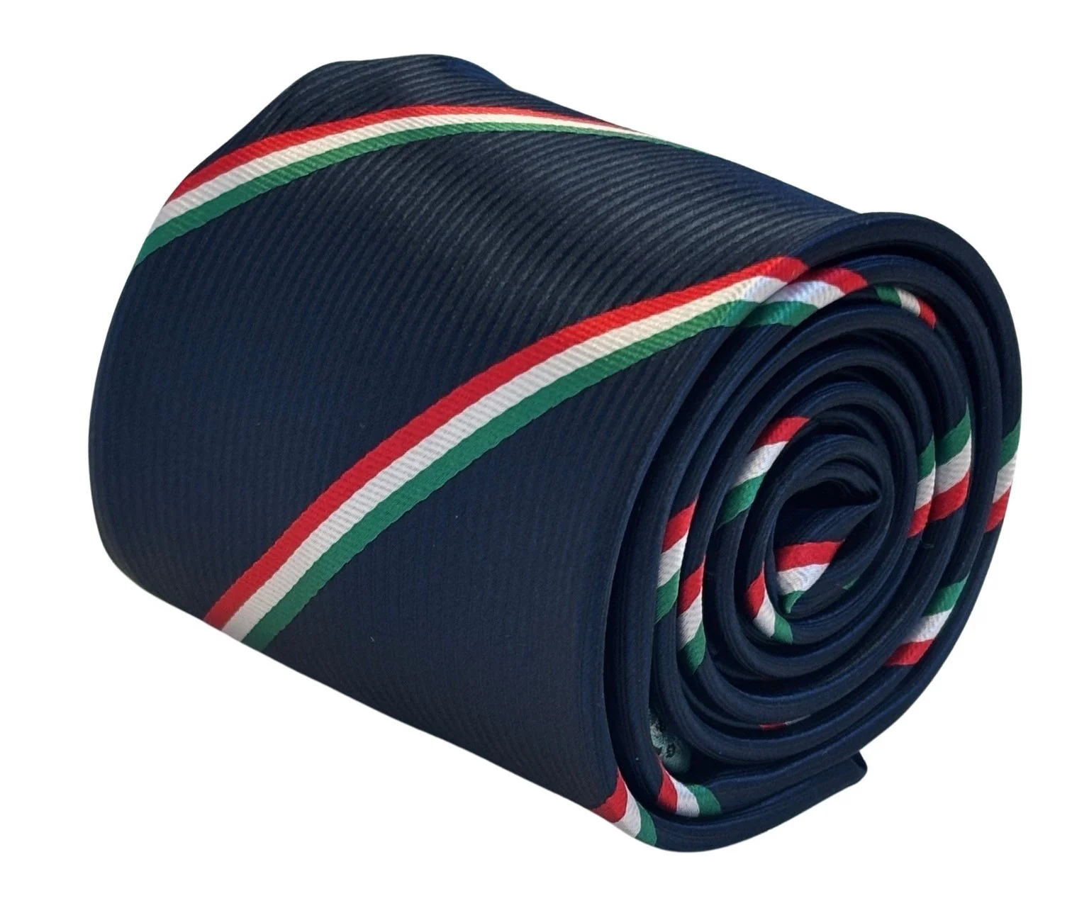 navy tie with red, white & green stripe - Hungary flag