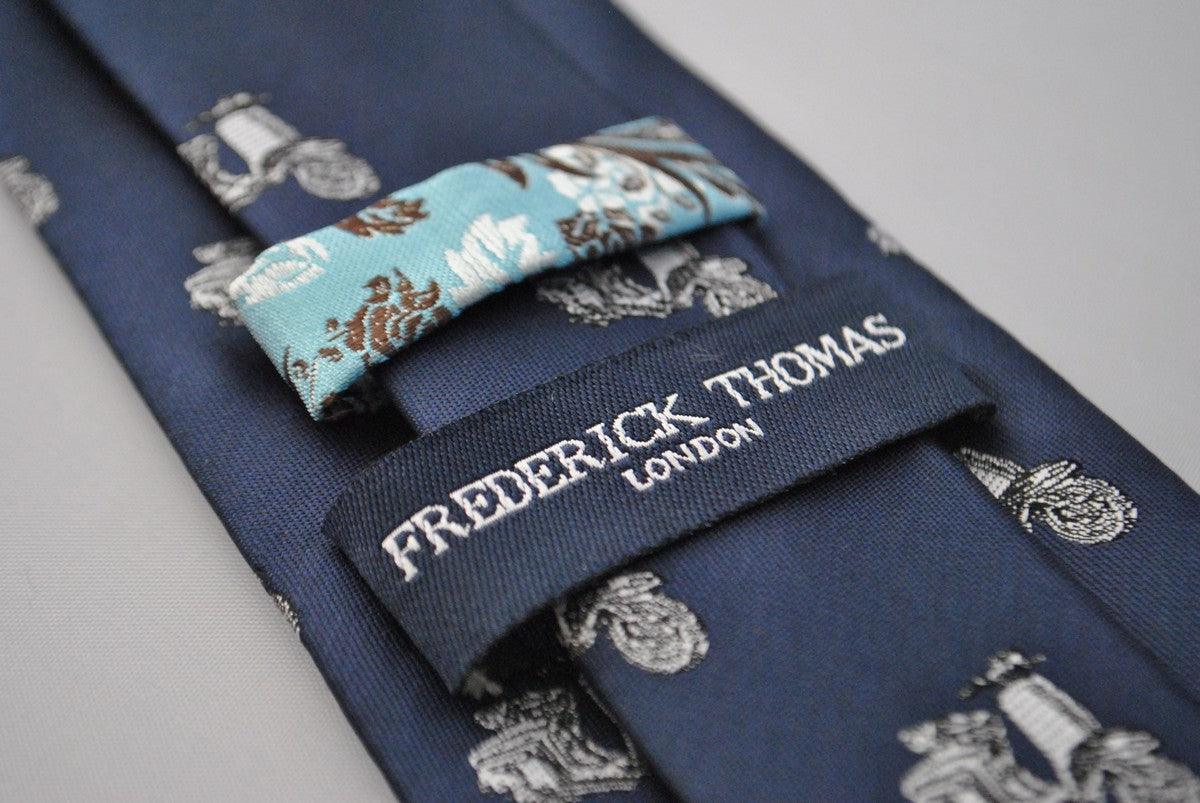 navy tie with scooter design - Image 2