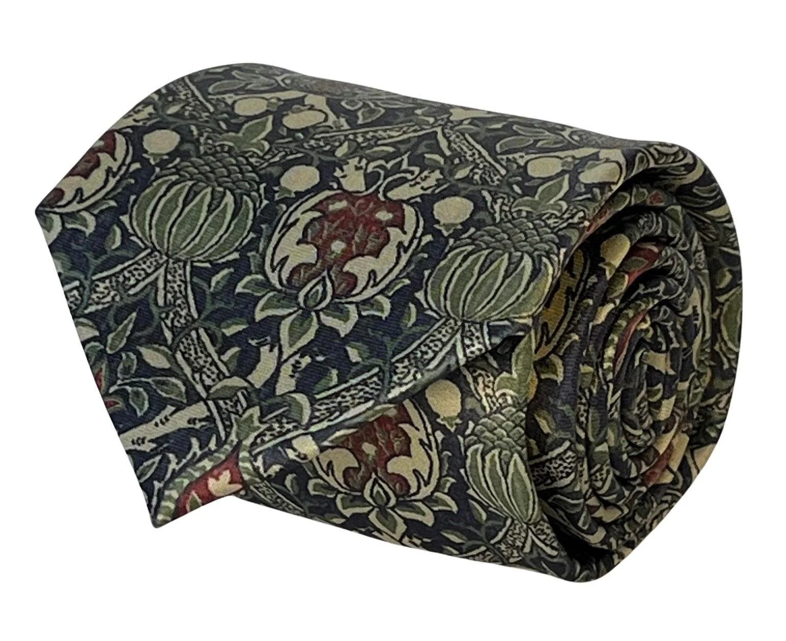 navy William Morris pimpernel style design tie - Image 7