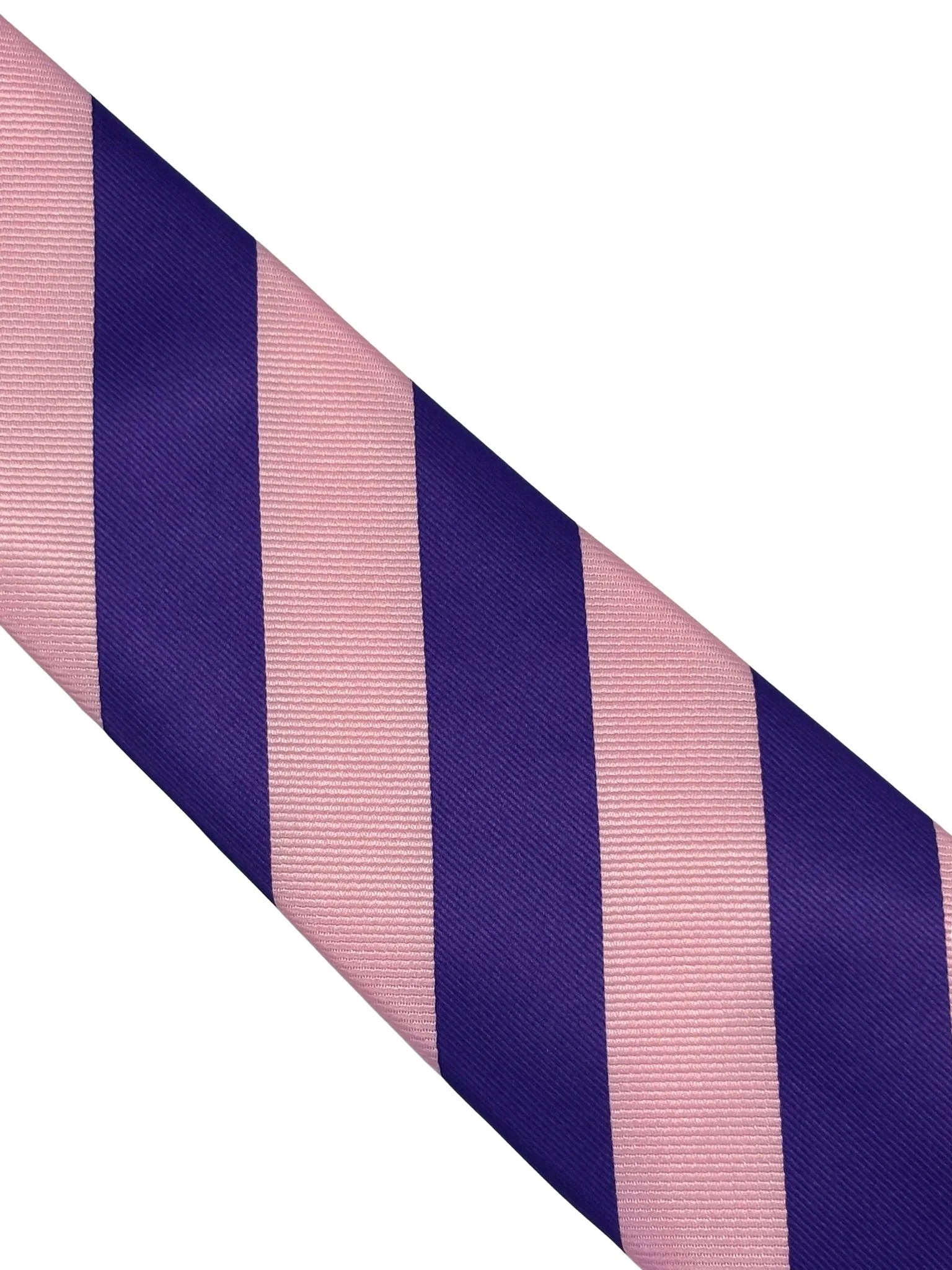 pale baby pink and cadbury purple club striped tie - Image 3