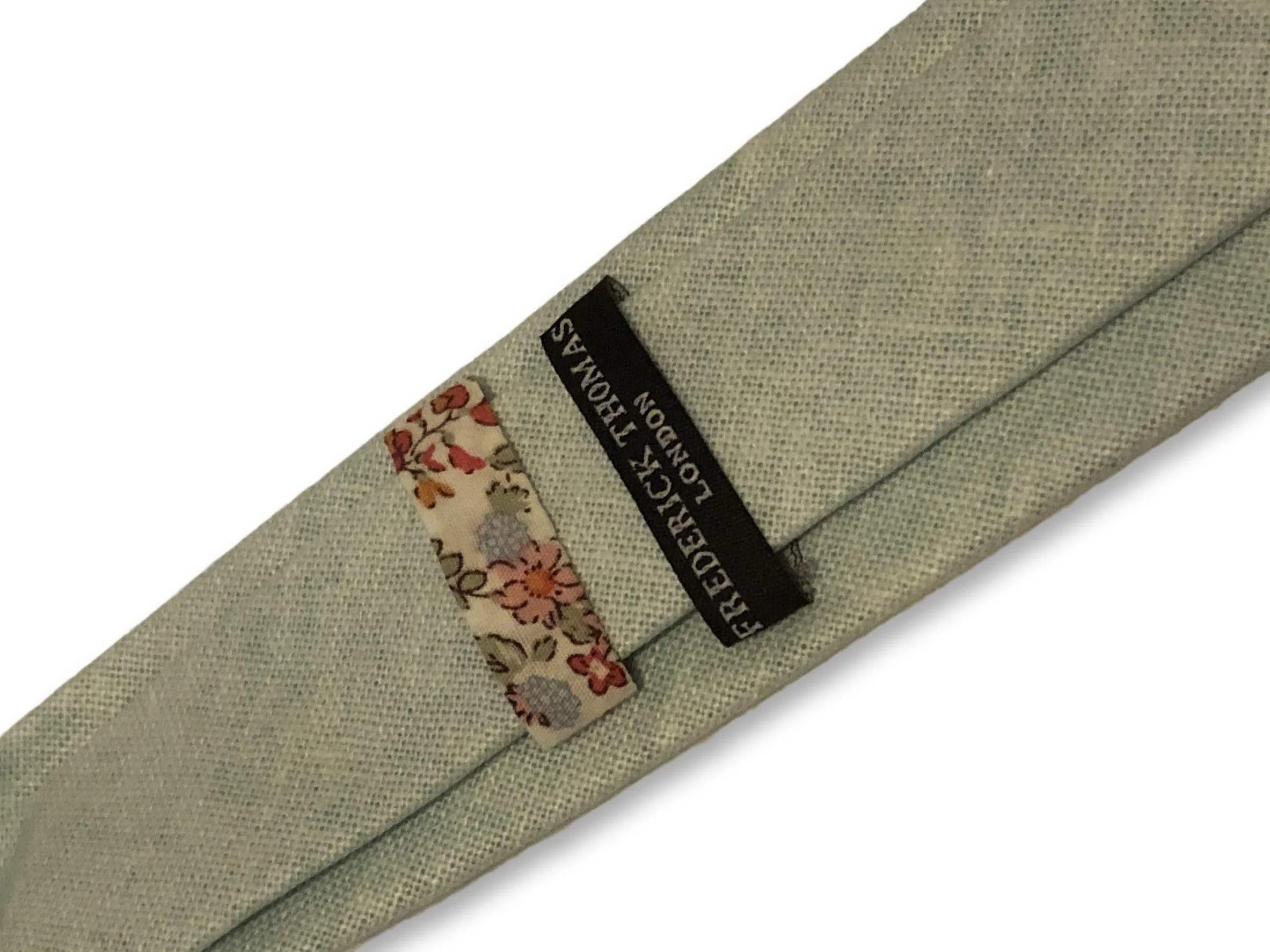 pale green pastel linen tie - Image 3