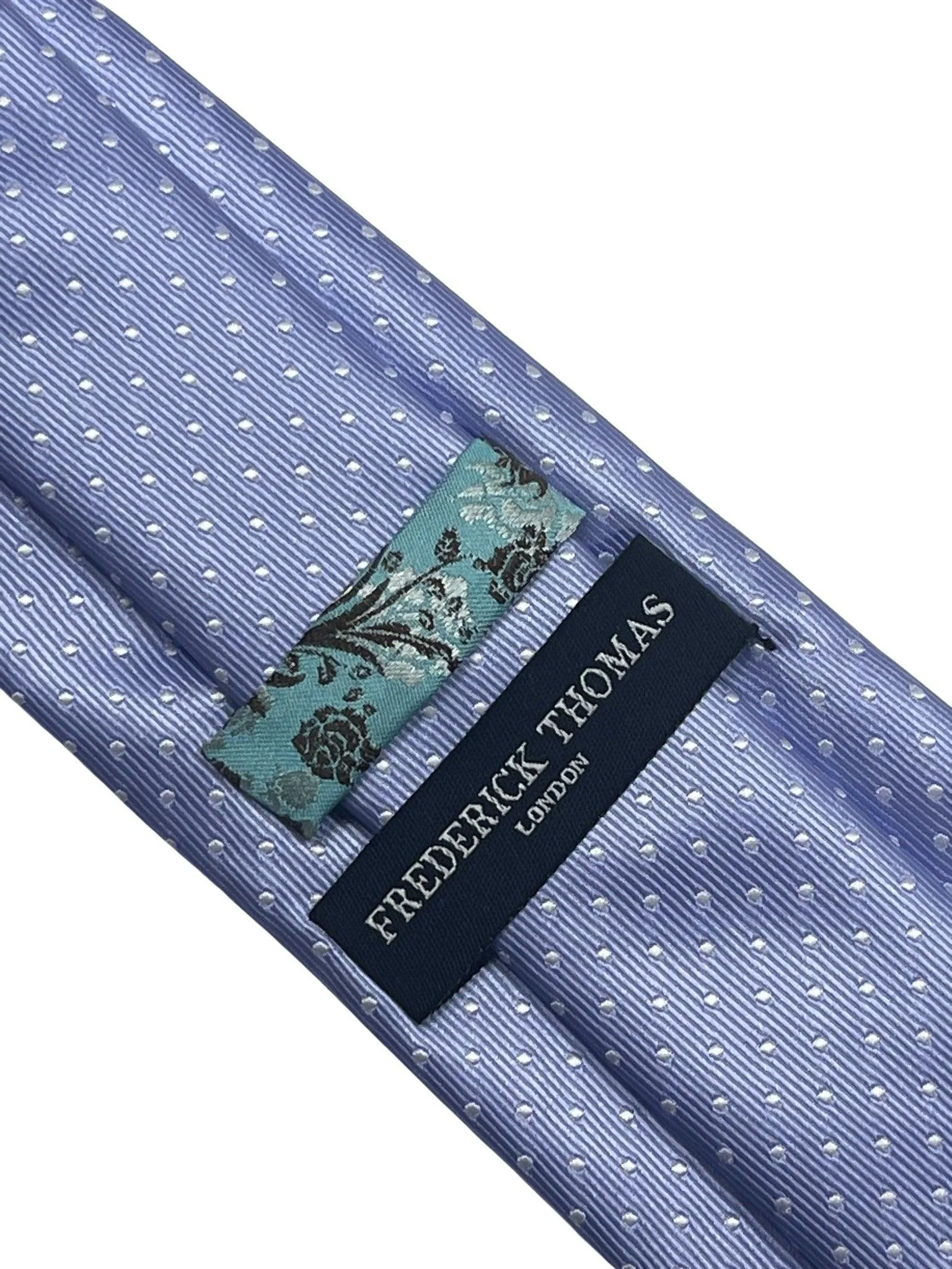 Pale purple, lilac, blue tie with white pin spots - Image 3