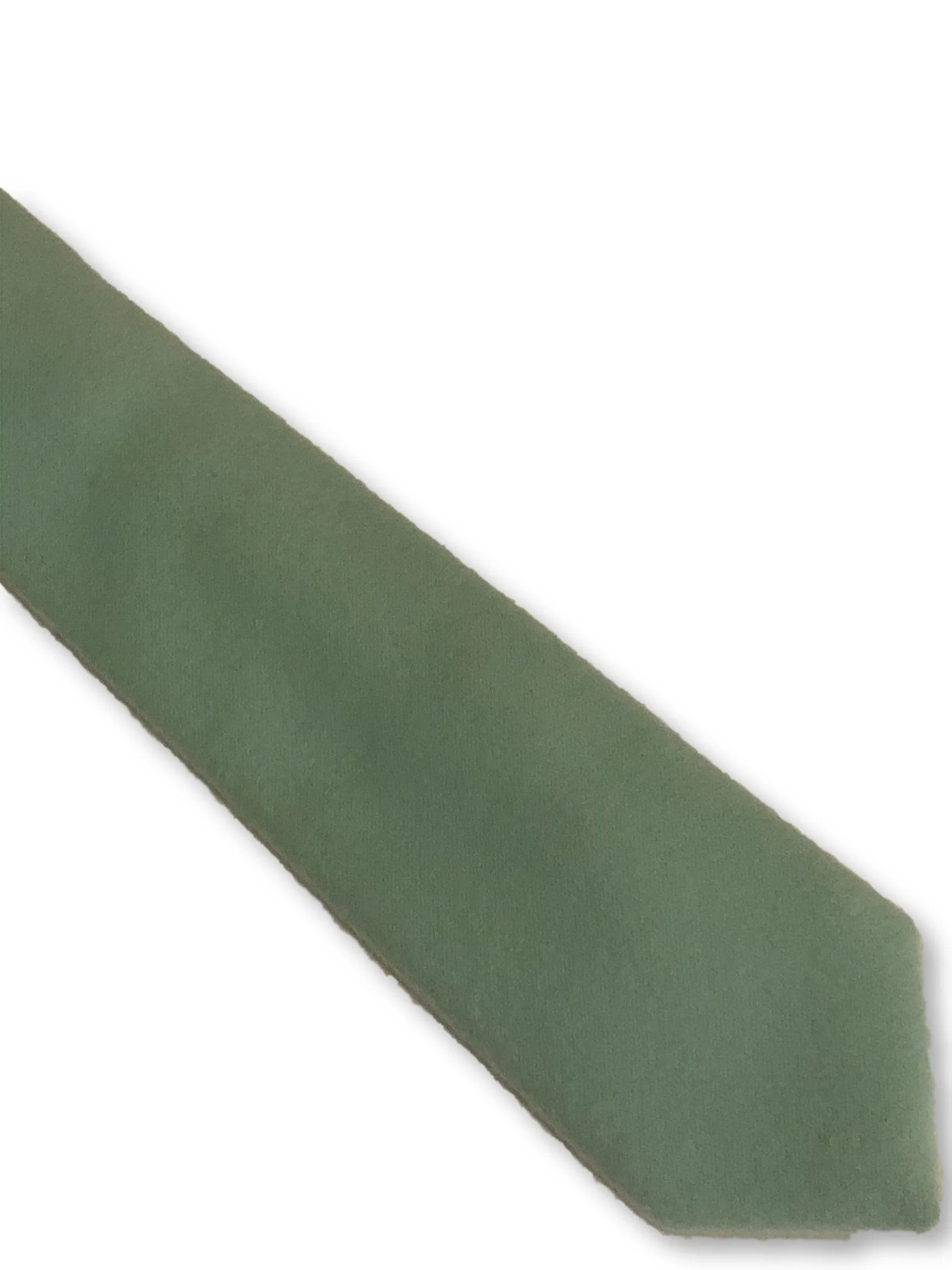pale sage mint green slim wool tie - Image 2