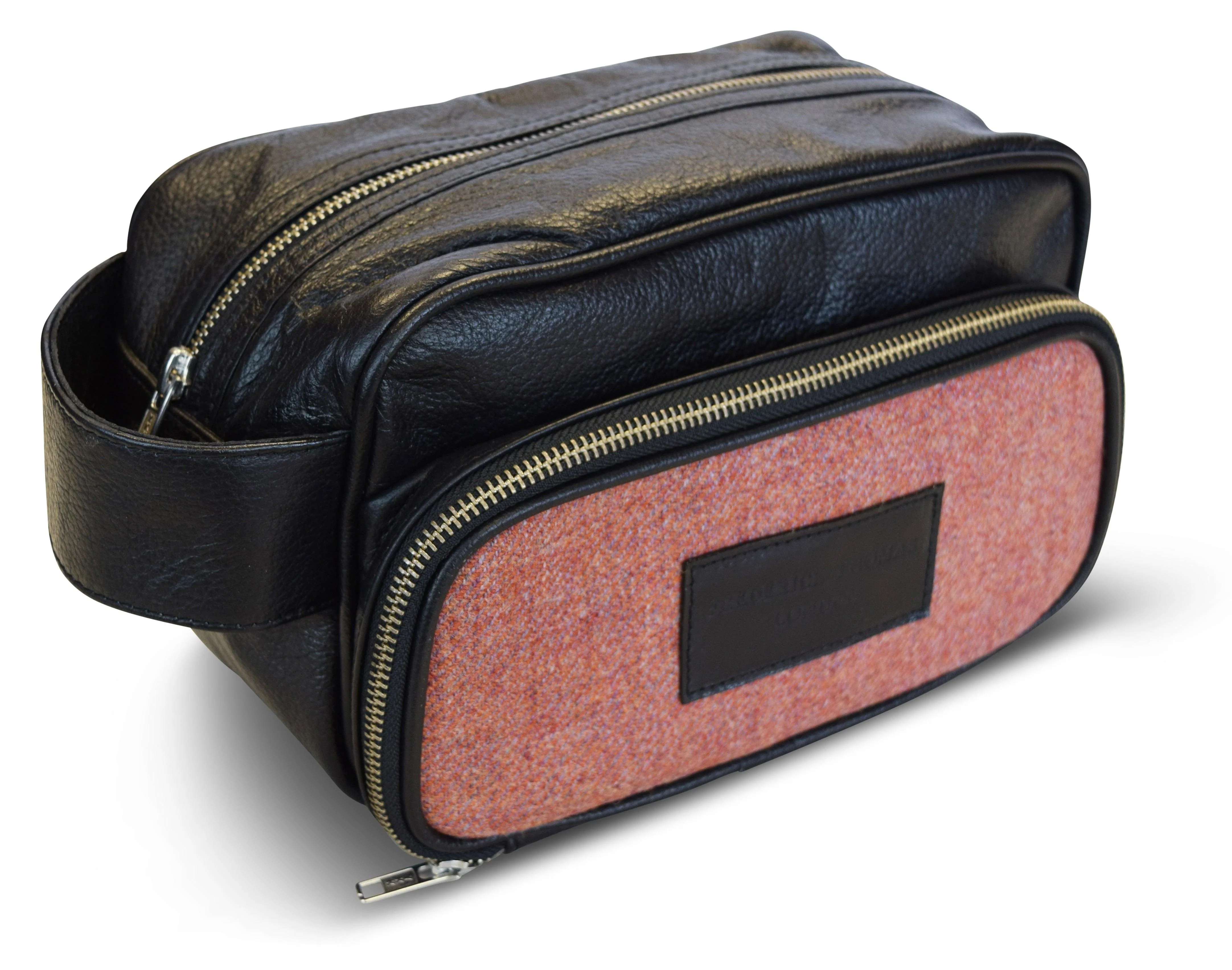 Peach tweed weekend bag and matching wash bag - Image 3