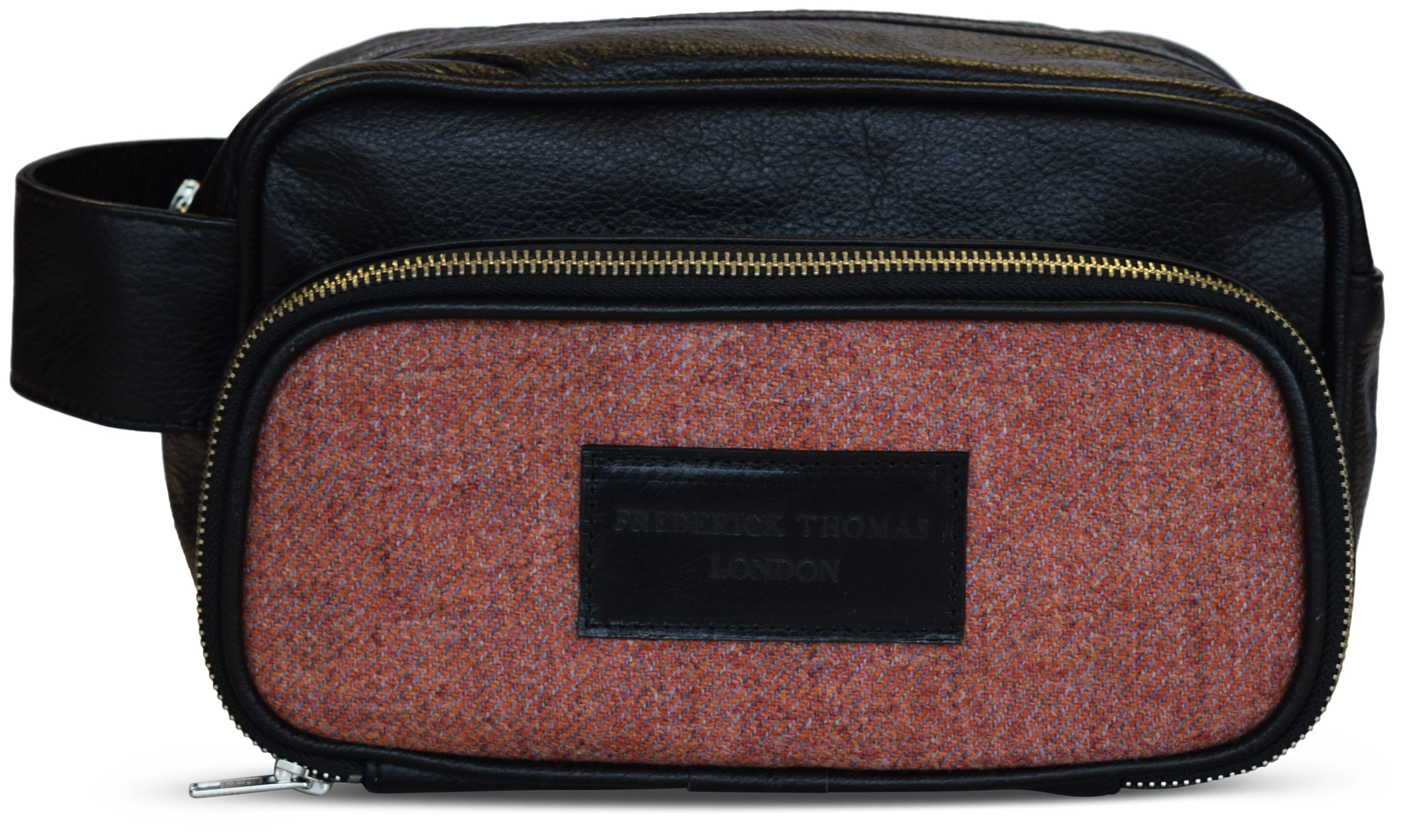 Peach tweed weekend bag and matching wash bag - Image 5