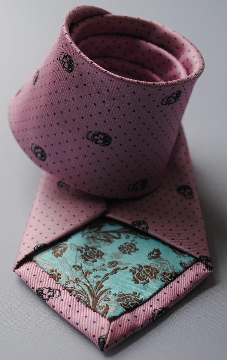 pink skulls design tie - Image 3