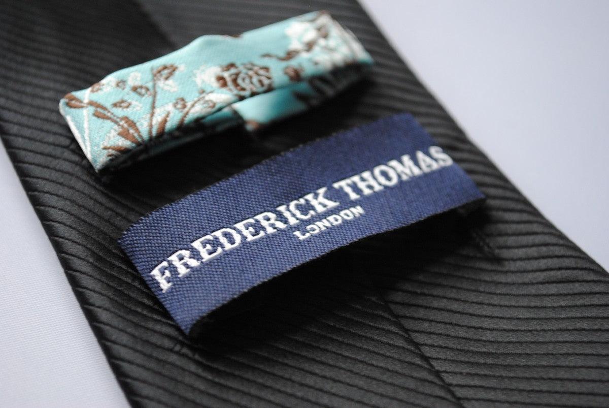 plain black striped tie - Image 4