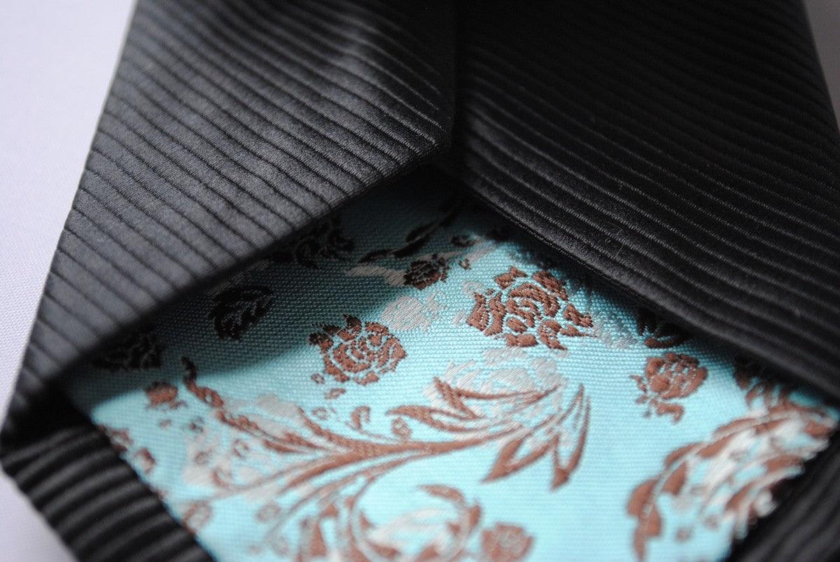 plain black striped tie - Image 5