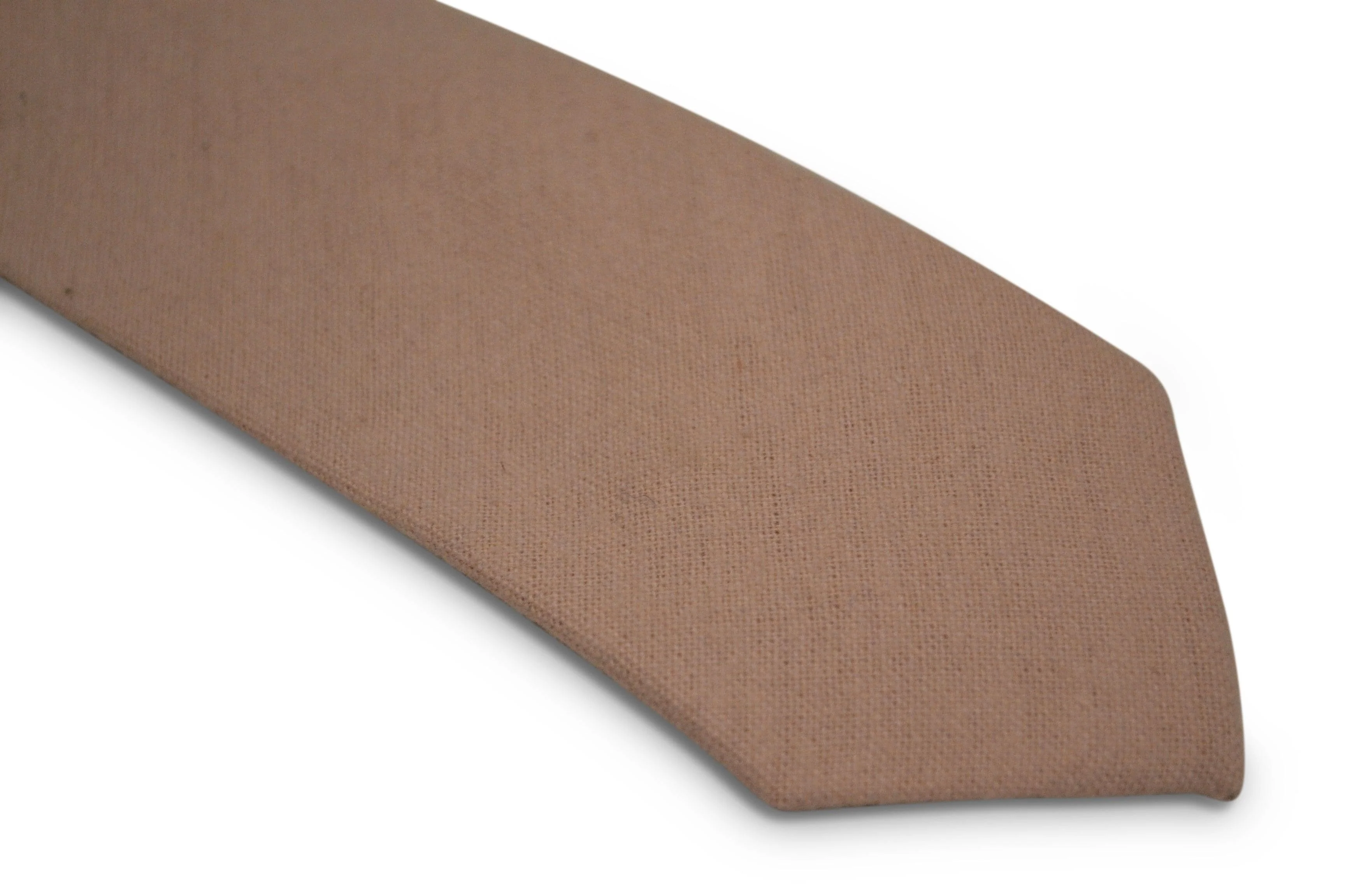 plain blush baby pink slim wool tie - Image 3