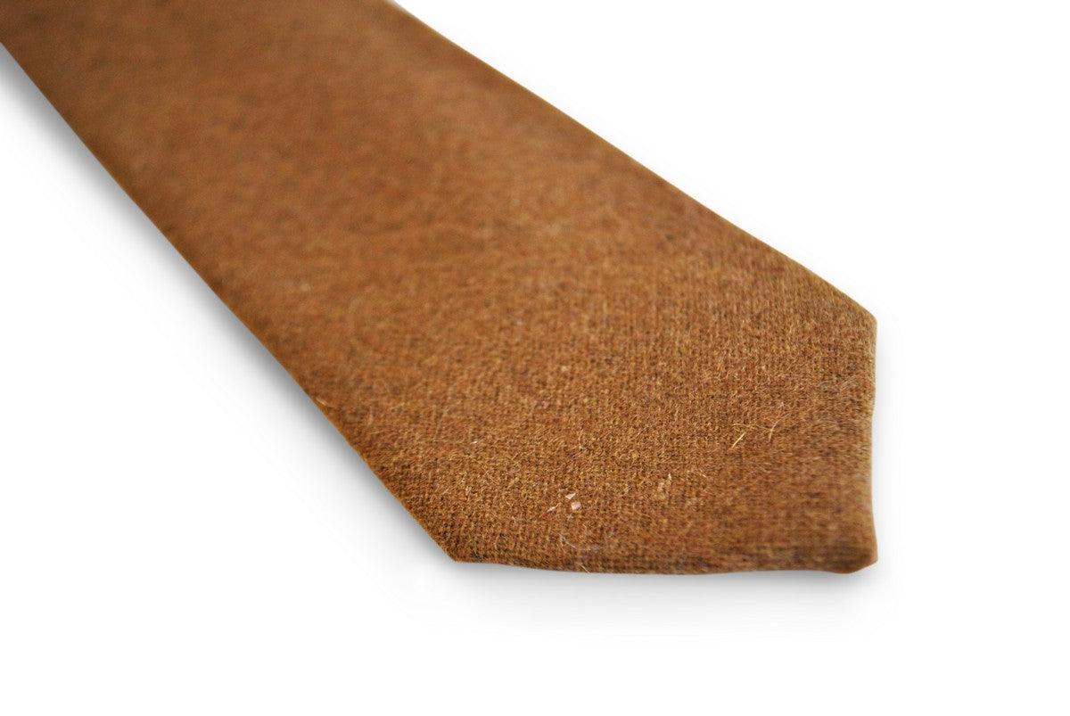 plain brown tweed tie - Image 3