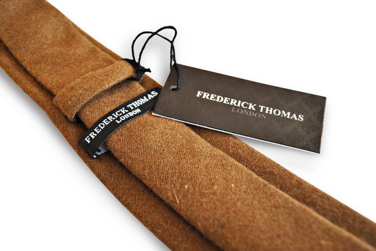 plain brown tweed tie - Image 4