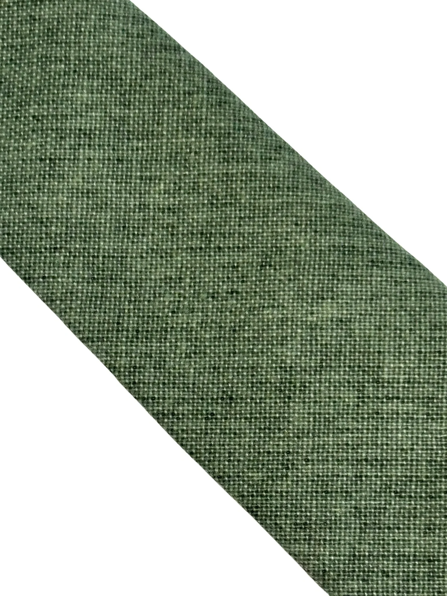 plain forest green linen tie - Image 2