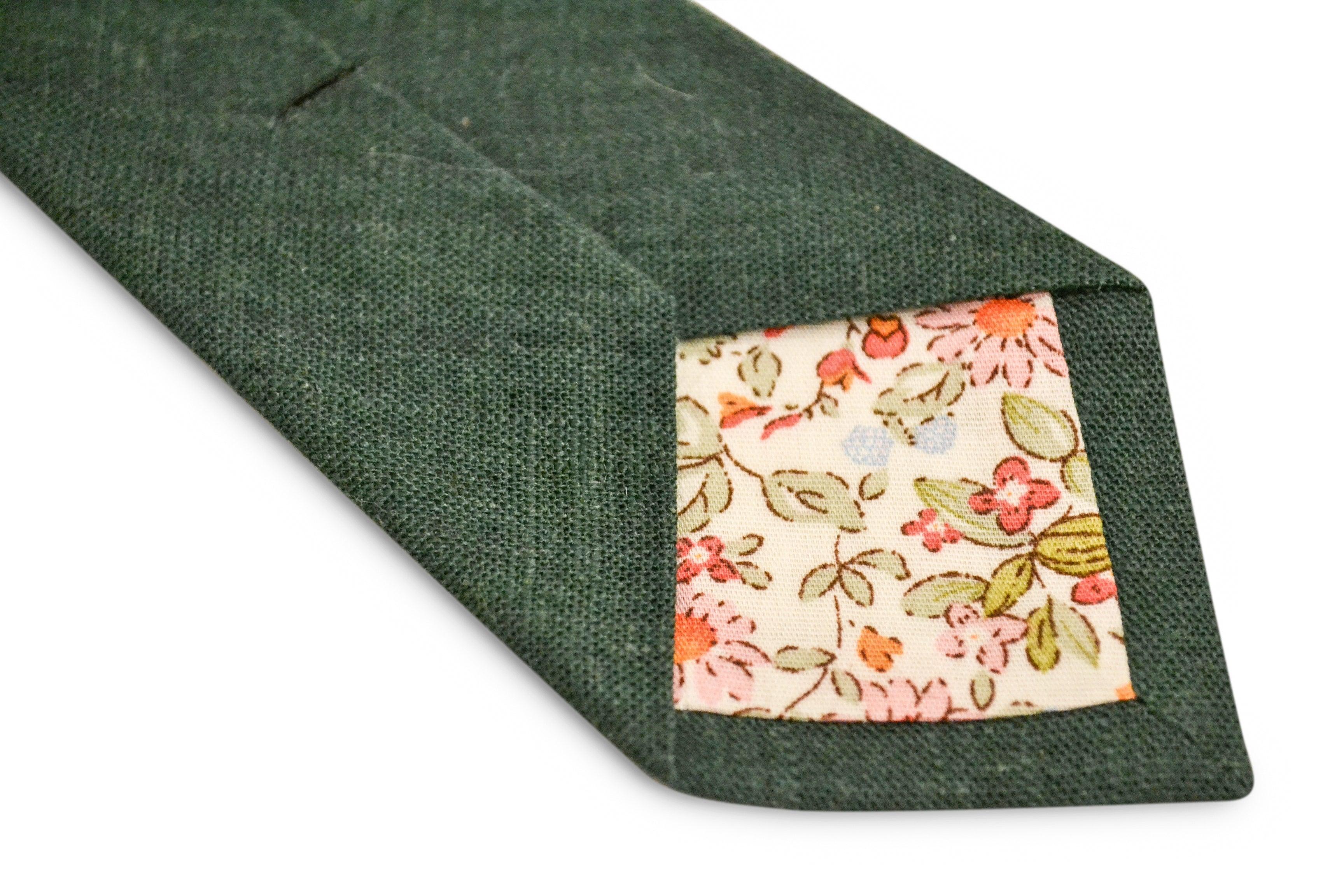 plain forest green tie - Image 3