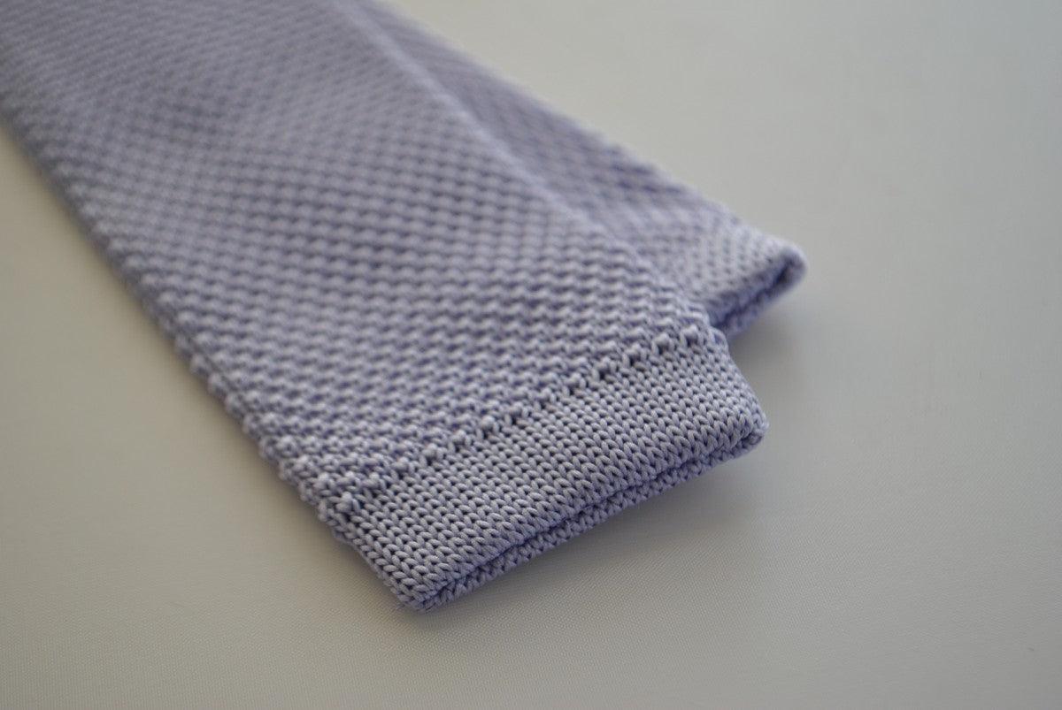 plain lavender purple skinny knitted tie - Image 4