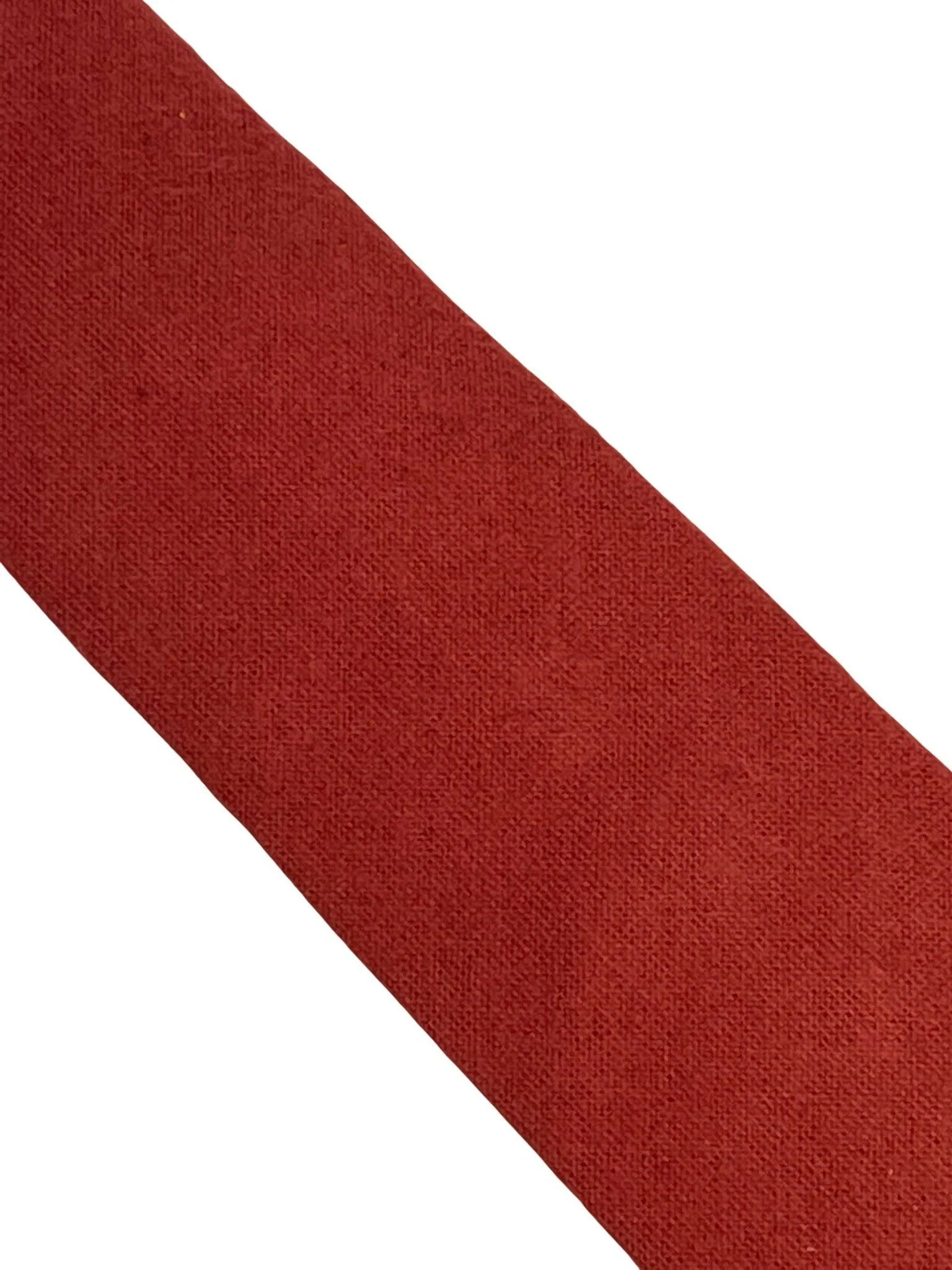 plain red wool  tie - Image 2