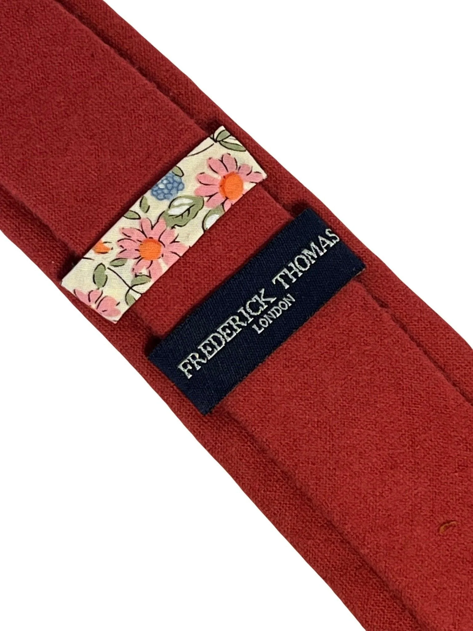 plain red wool  tie - Image 3