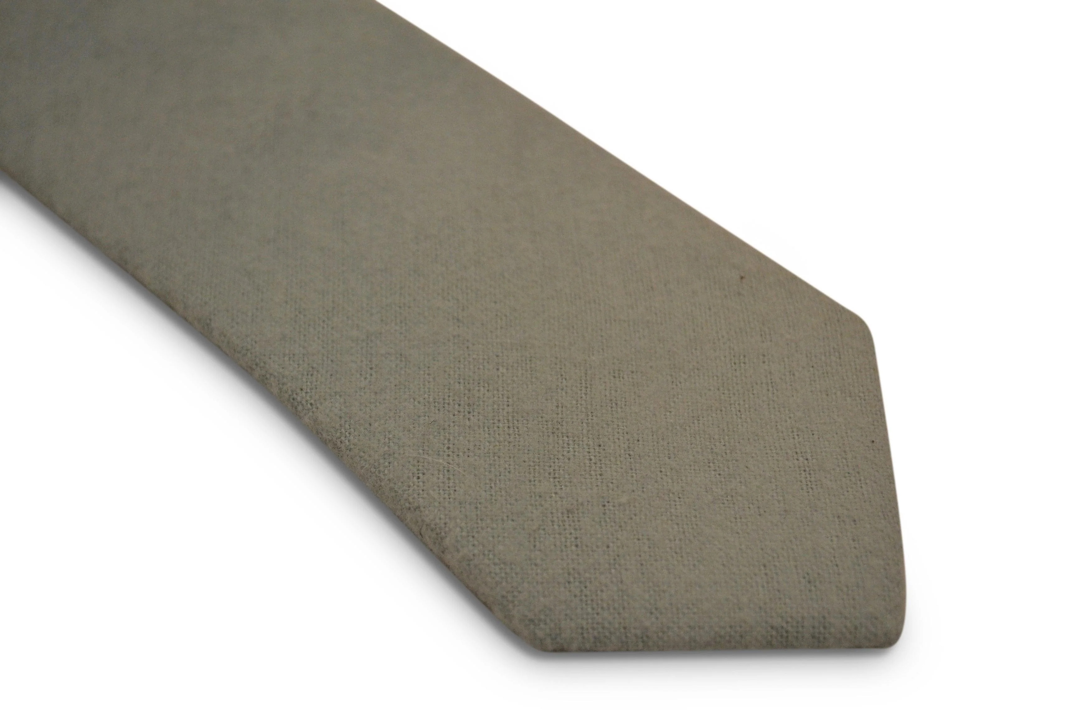 plain sage light green slim wool tie - Image 2