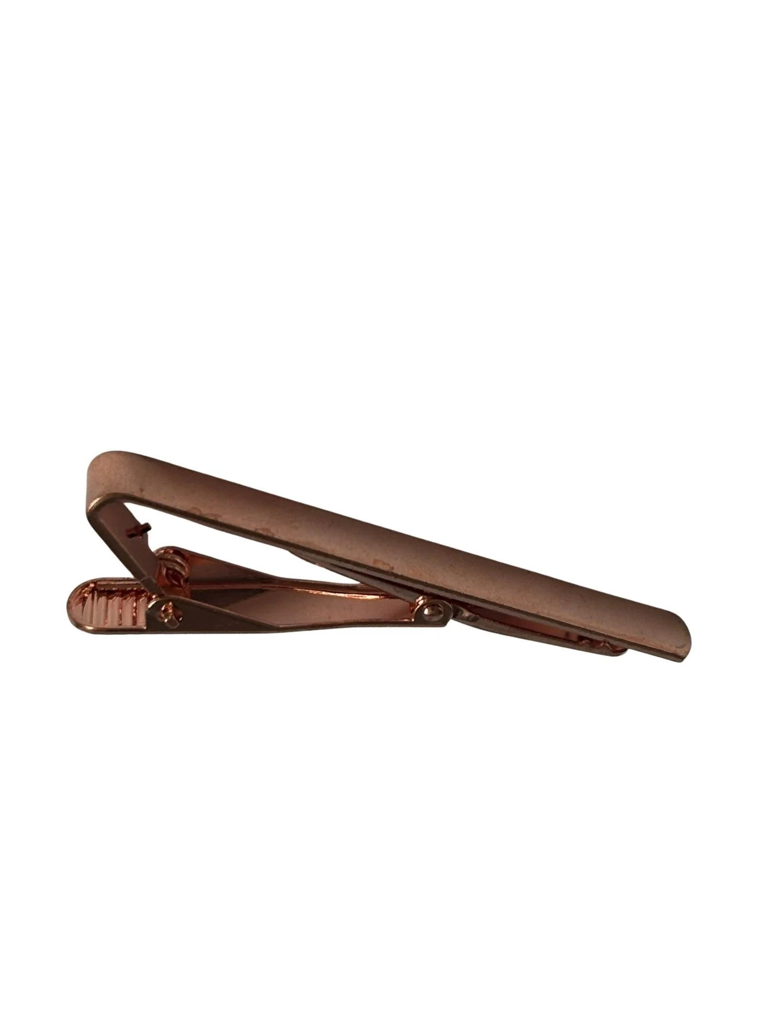 plain traditional rose gold coloured tie clip - Image 2