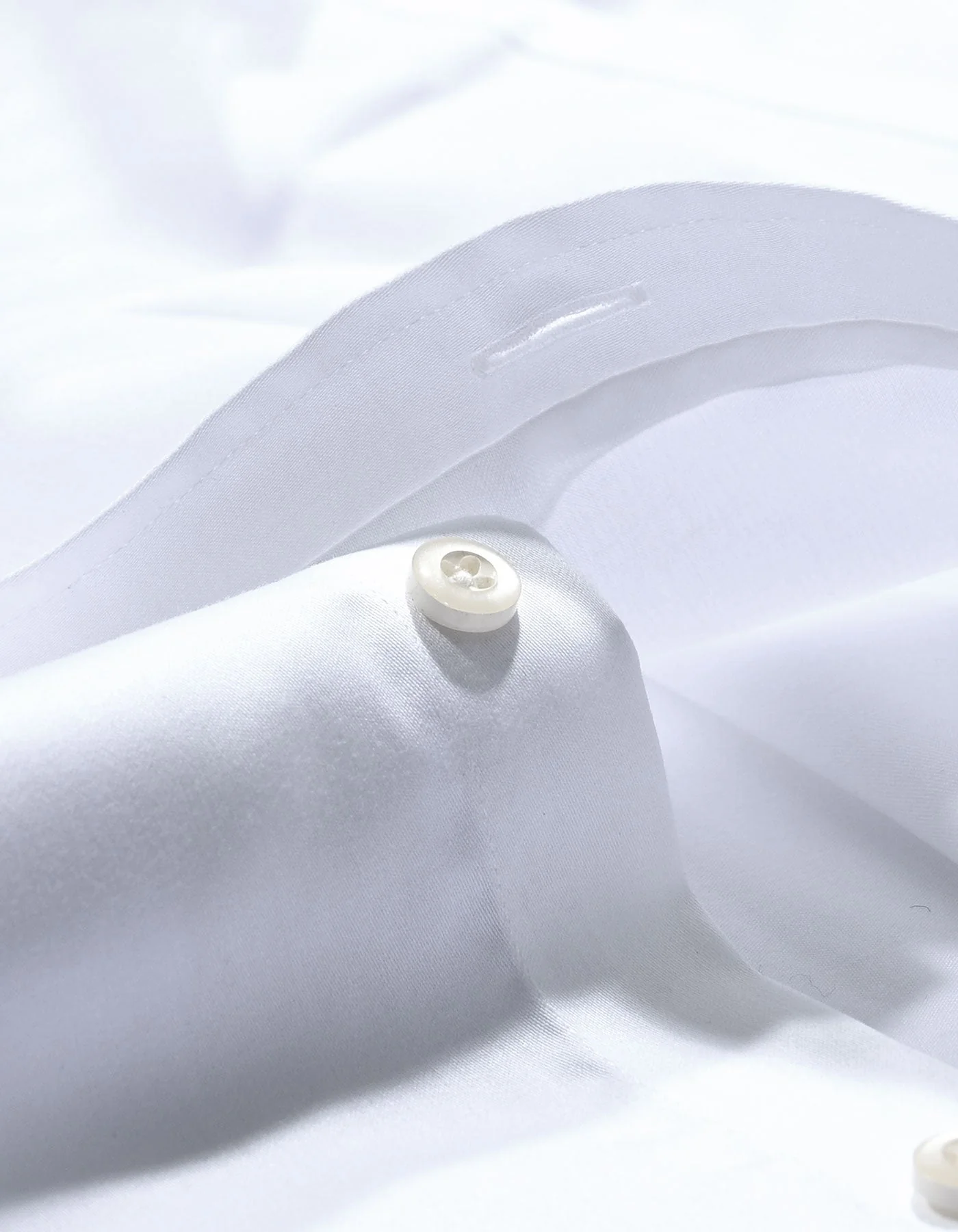 Plain White Satin Dress Shirt - Image 5