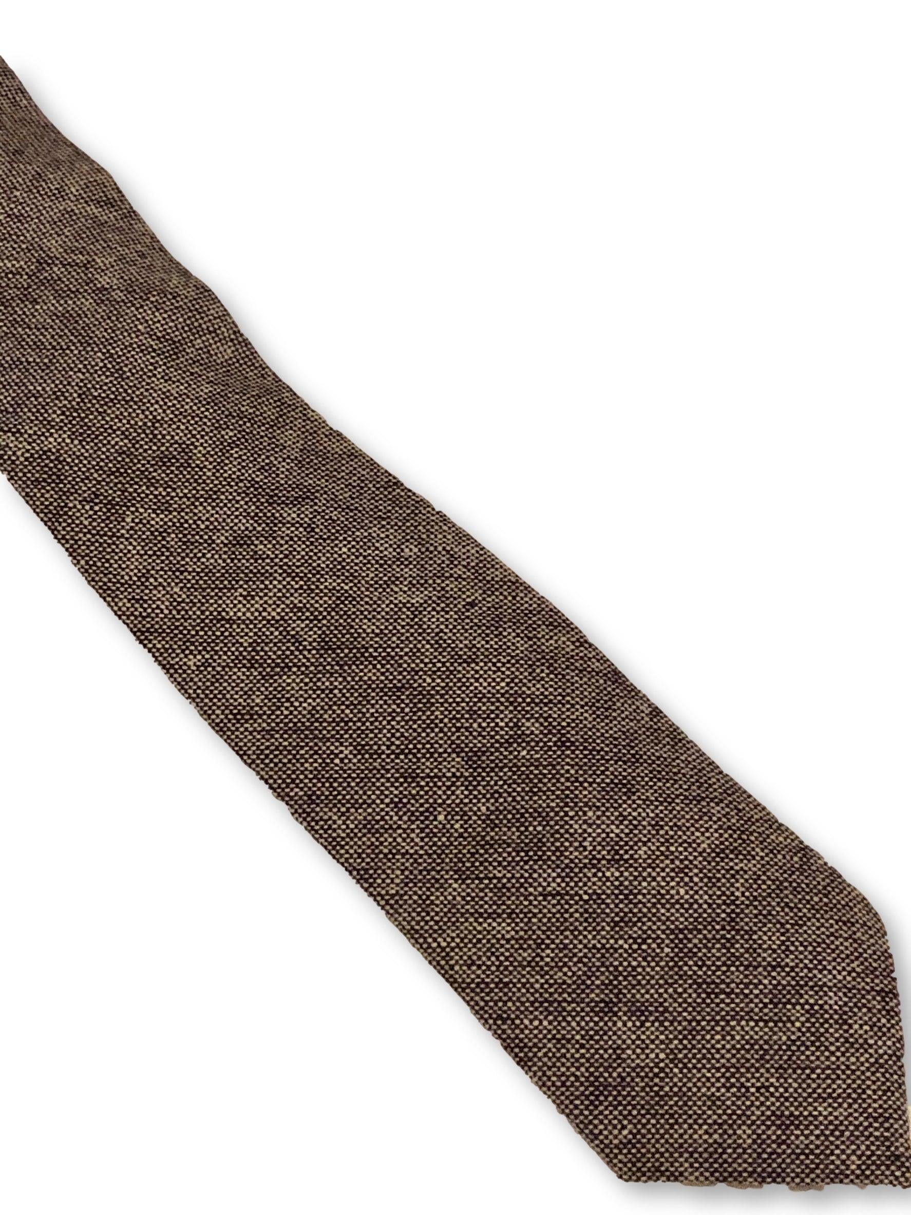 purple and white speckled slim wool tie - Image 2