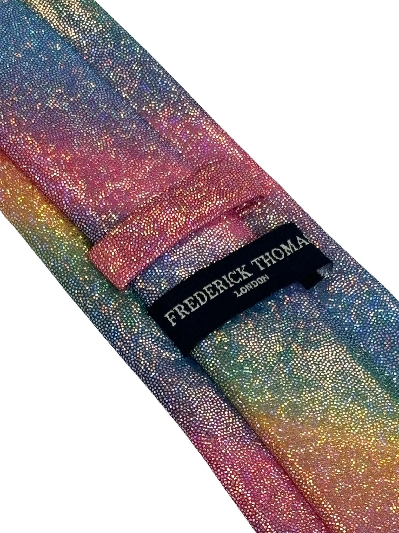 rainbow tie with a  metallic sparkle mermaid pastel wet look - Image 3