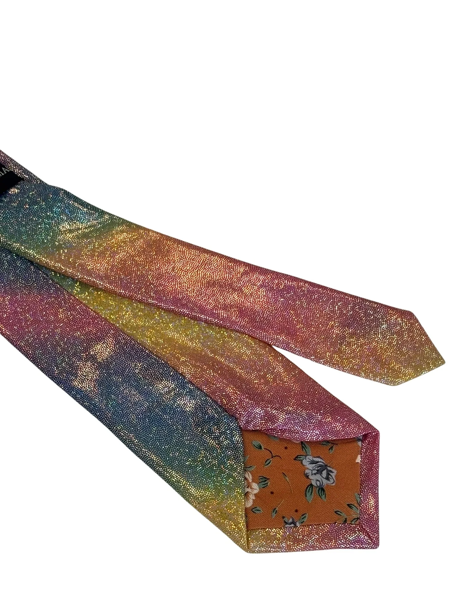 rainbow tie with a  metallic sparkle mermaid pastel wet look - Image 4