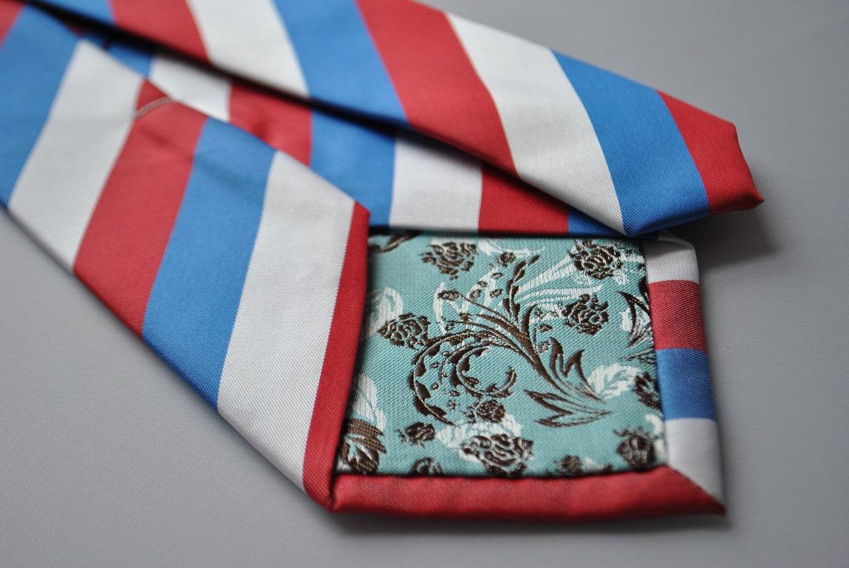 red, blue and white striped tie - Image 4