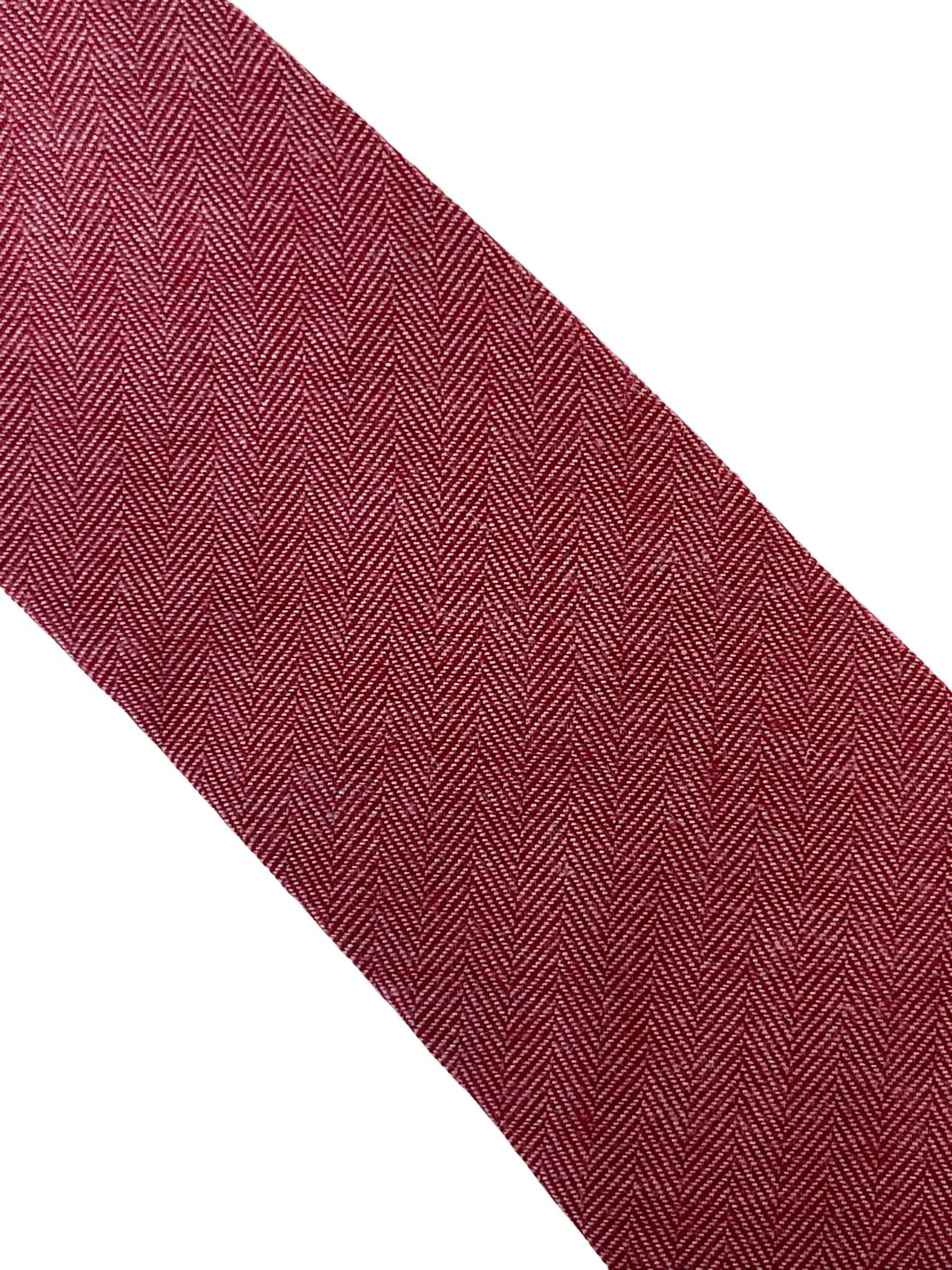 red herringbone cotton mens tie - Image 2