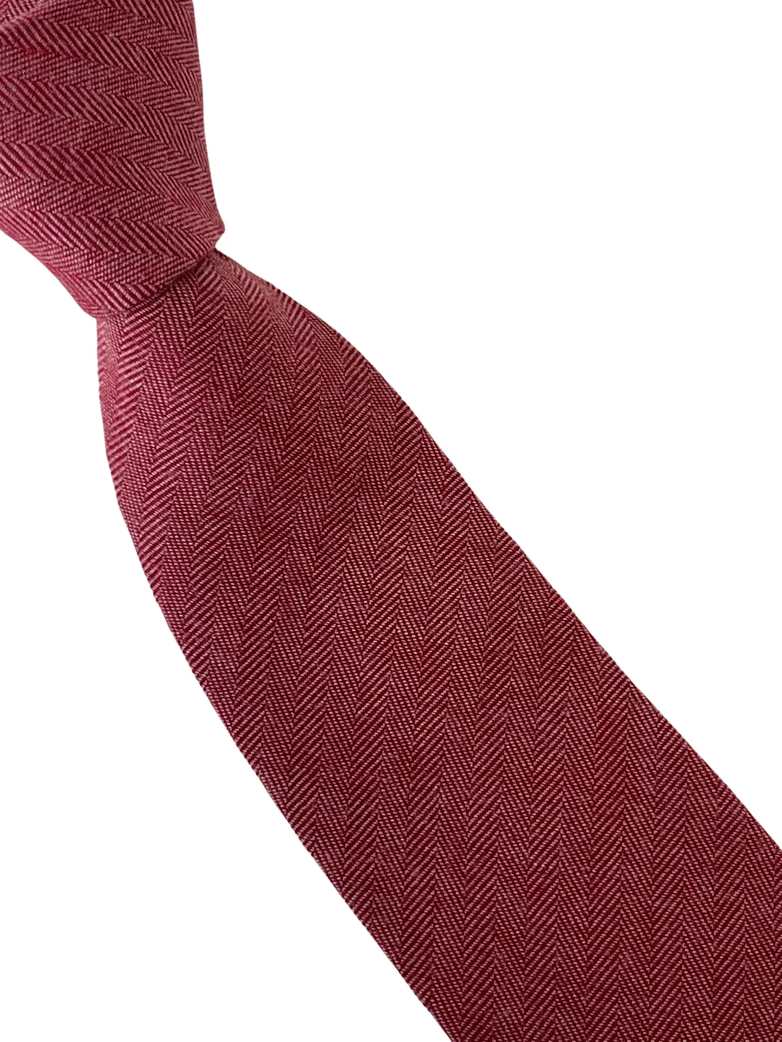 red herringbone cotton mens tie - Image 5