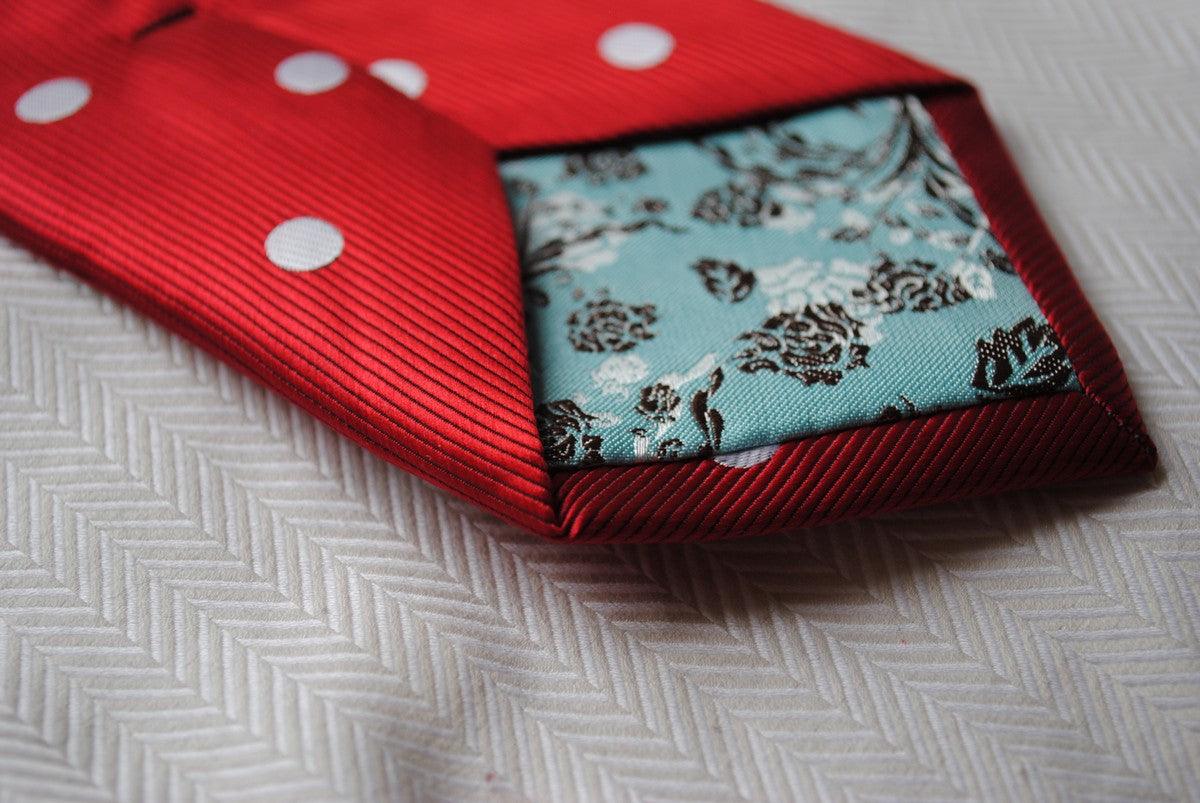 red tie with white polka dots - Image 4