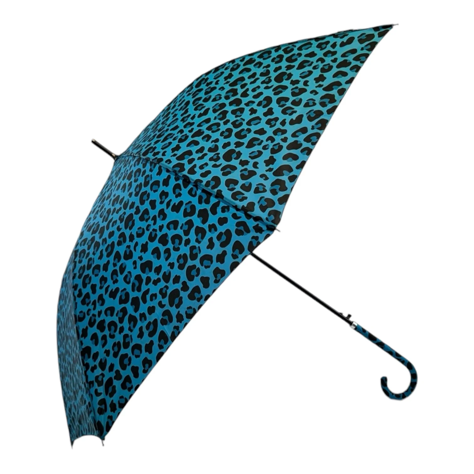 Retro Leopard Print in Electric Blue with matching handle - Image 4
