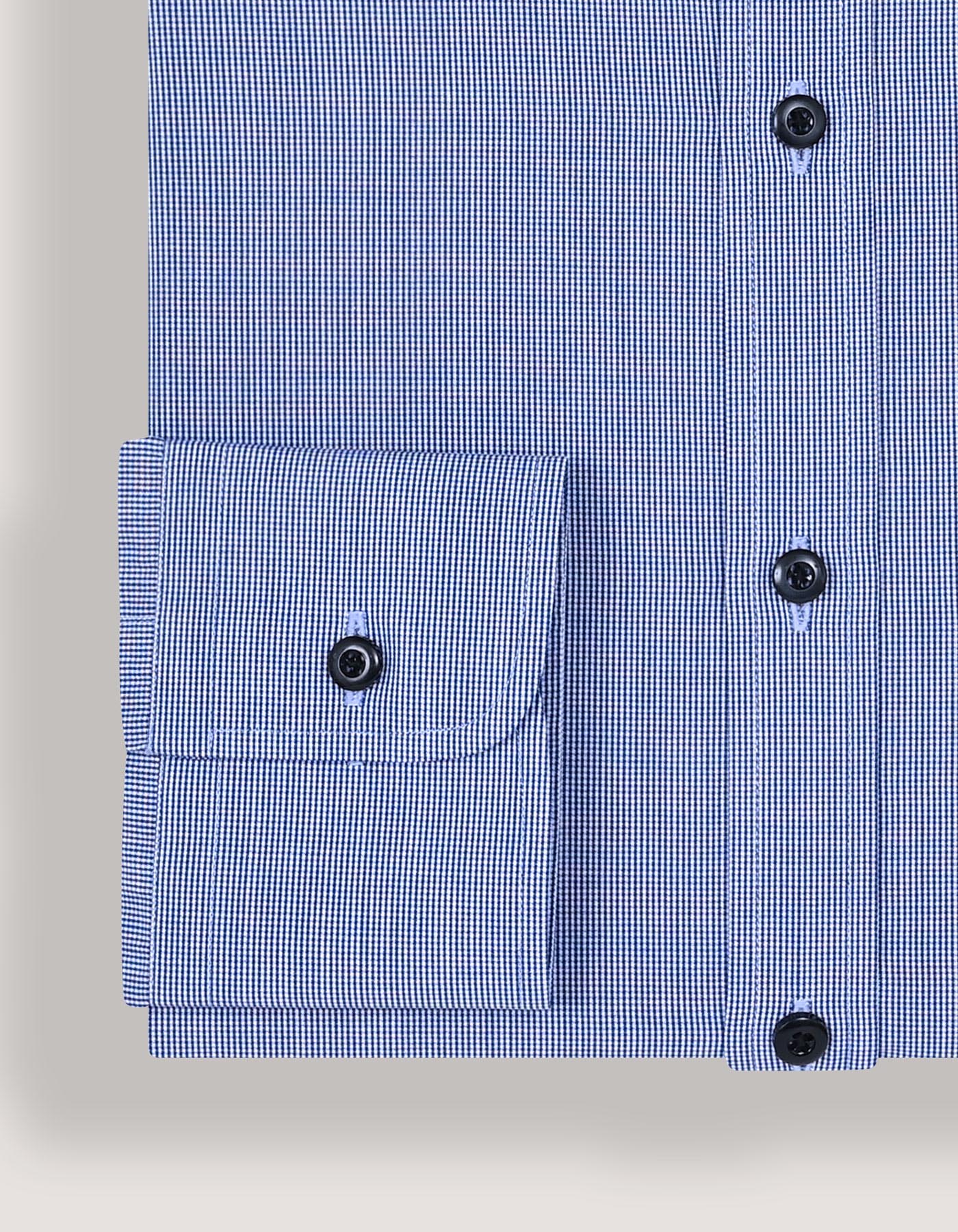 Royal Blue Check Pattern Shirt - Image 4