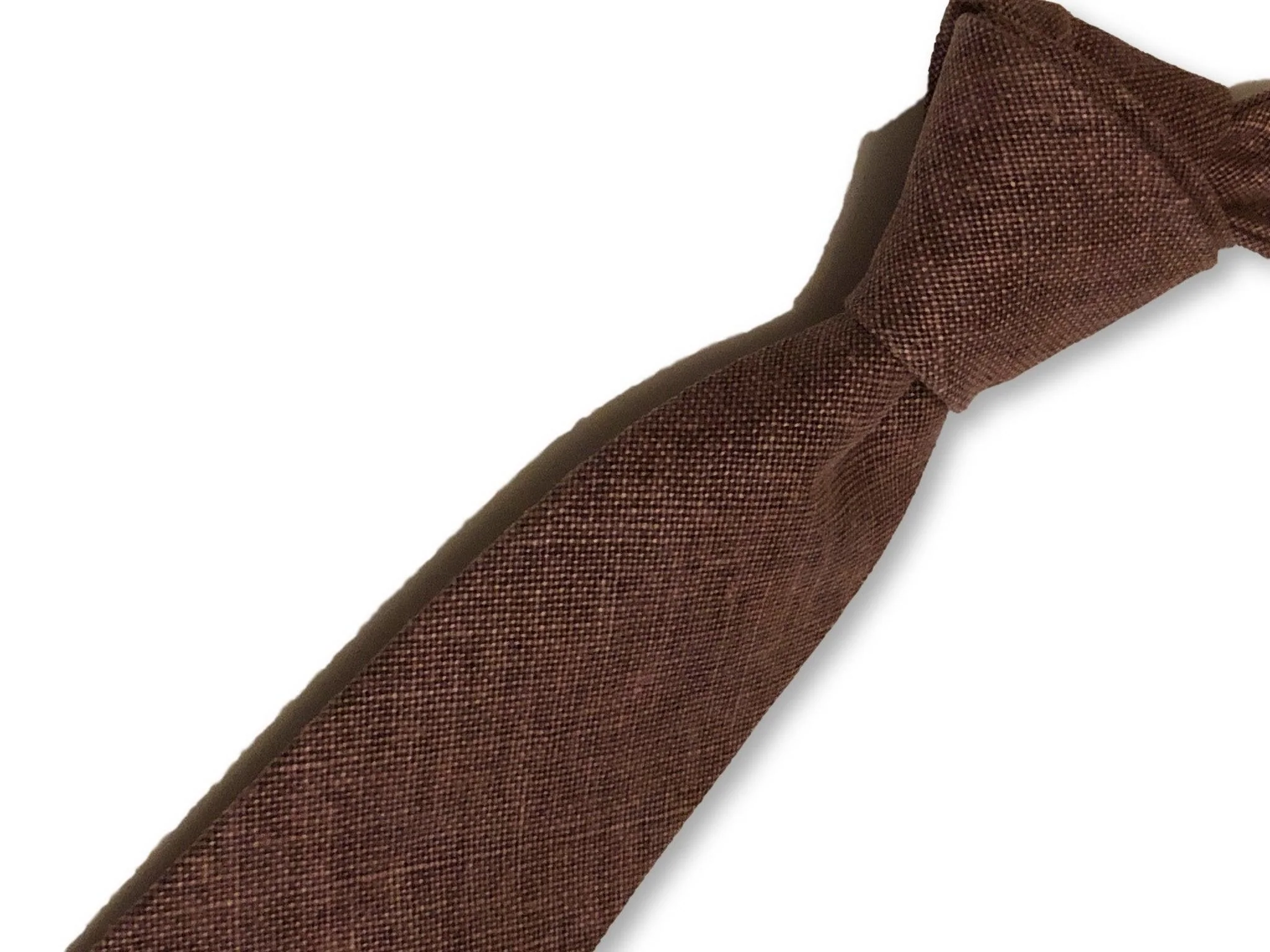 rusty red brown linen tie - Image 4
