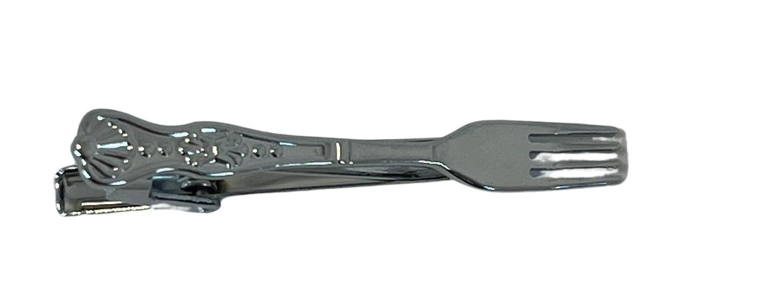 fork quirky design silver tie clip - Image 3