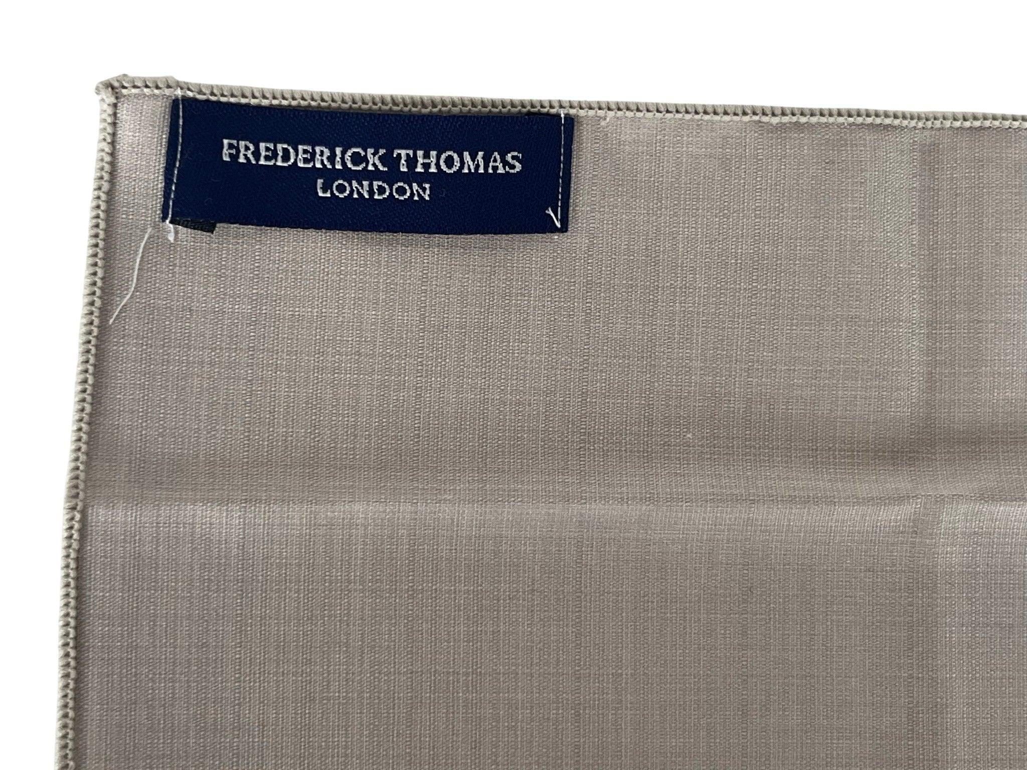 silver light pale grey bamboo pocket square - Image 2