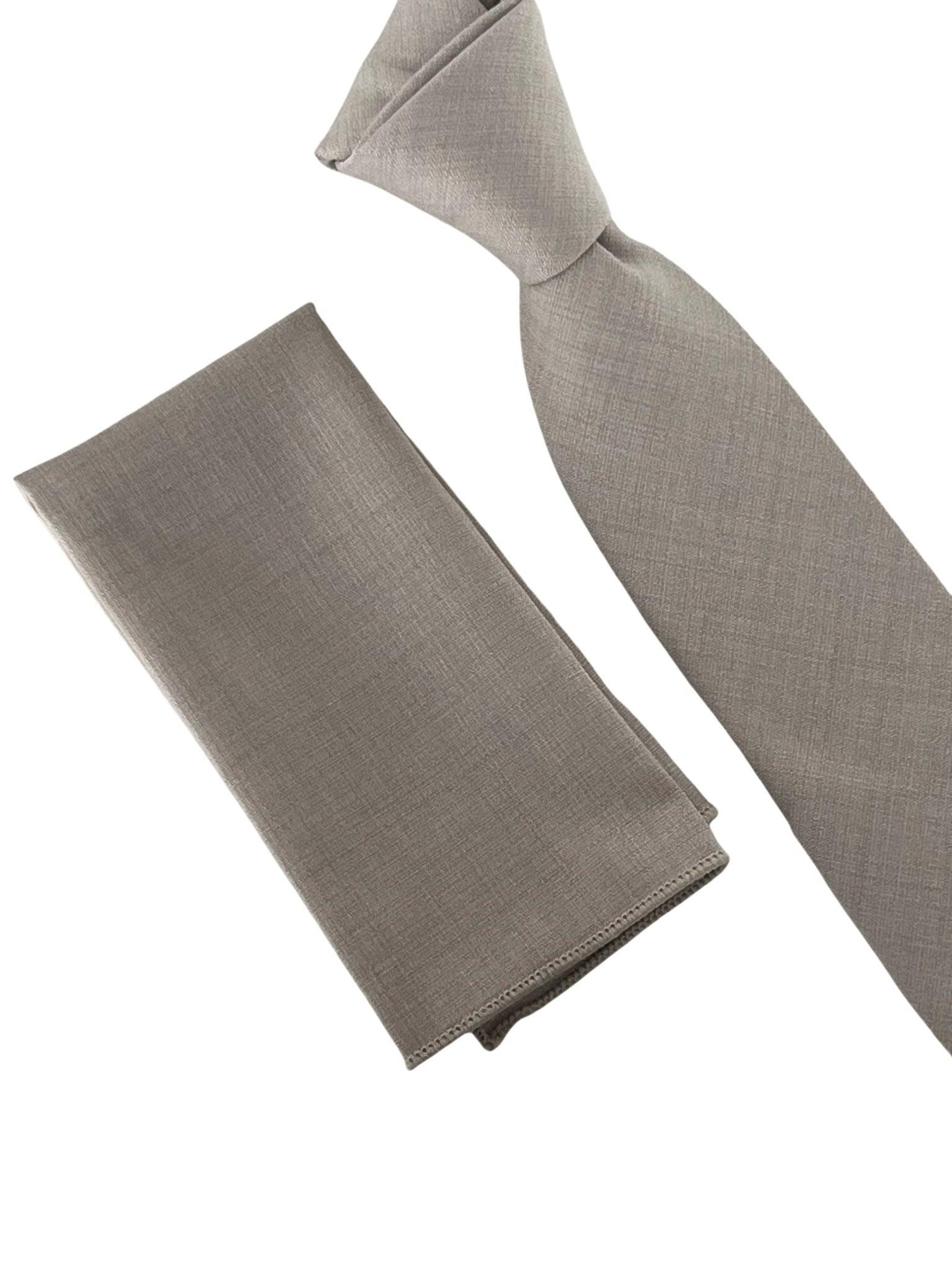 silver light pale grey bamboo pocket square - Image 4