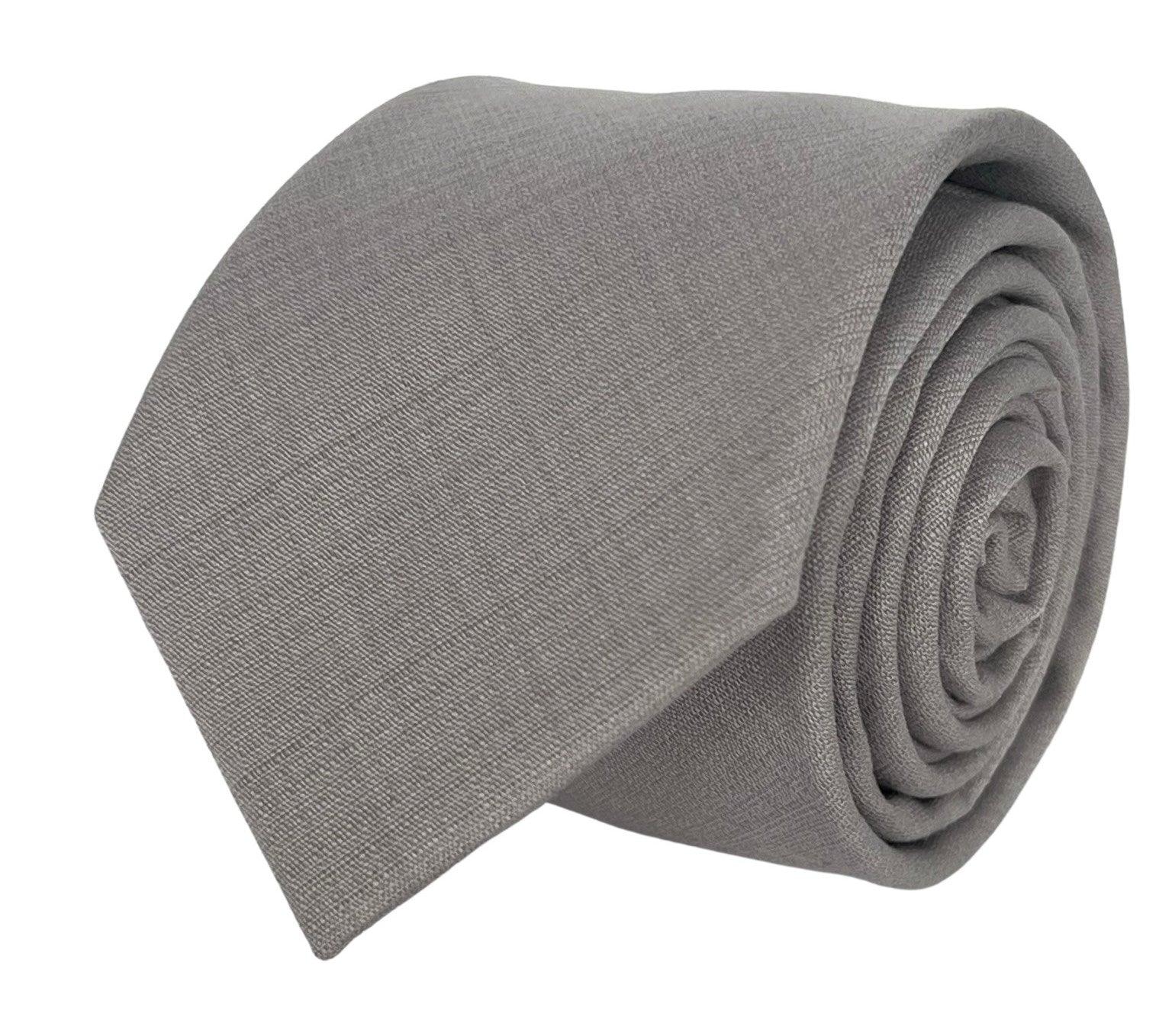 silver light pale grey bamboo tie - Image 2