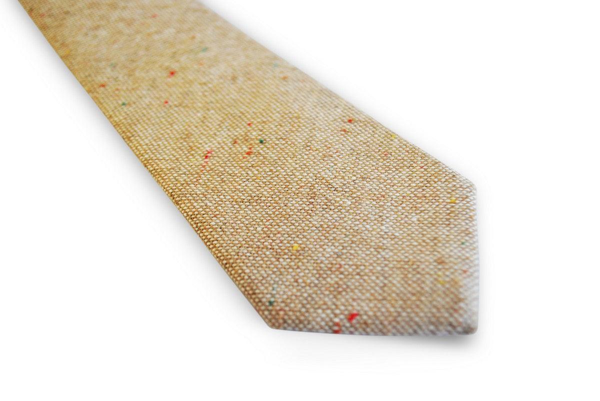 skinny beige speckled tie - Image 3